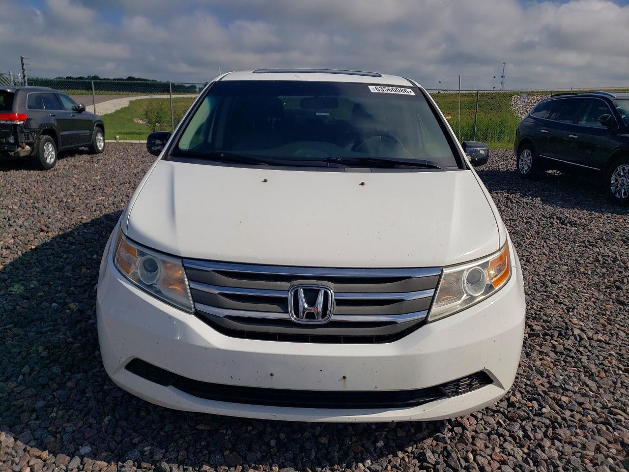 2012 Honda Odyssey Exl White vin: 5FNRL5H64CB111998
