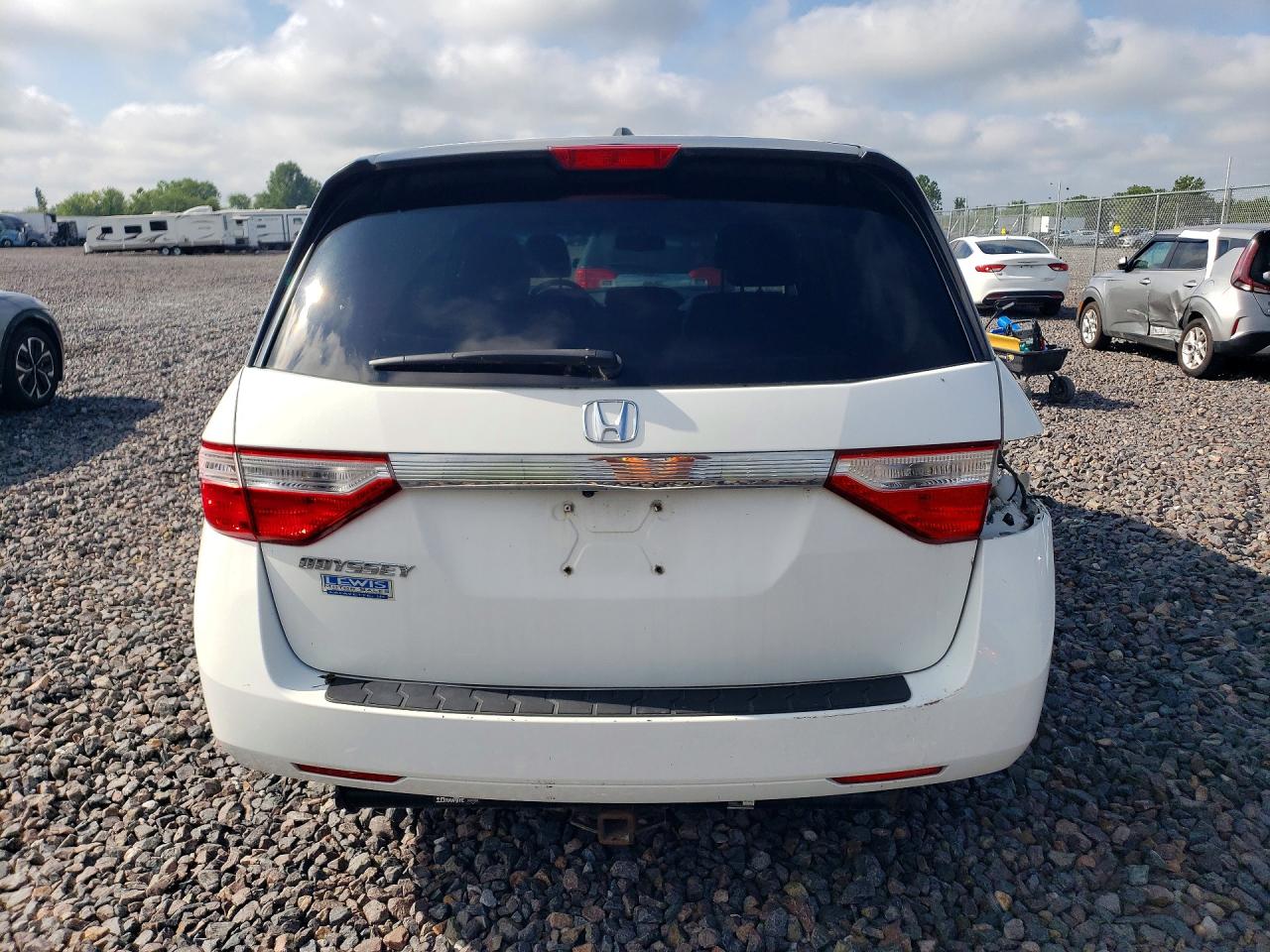 2012 Honda Odyssey Exl White vin: 5FNRL5H64CB111998