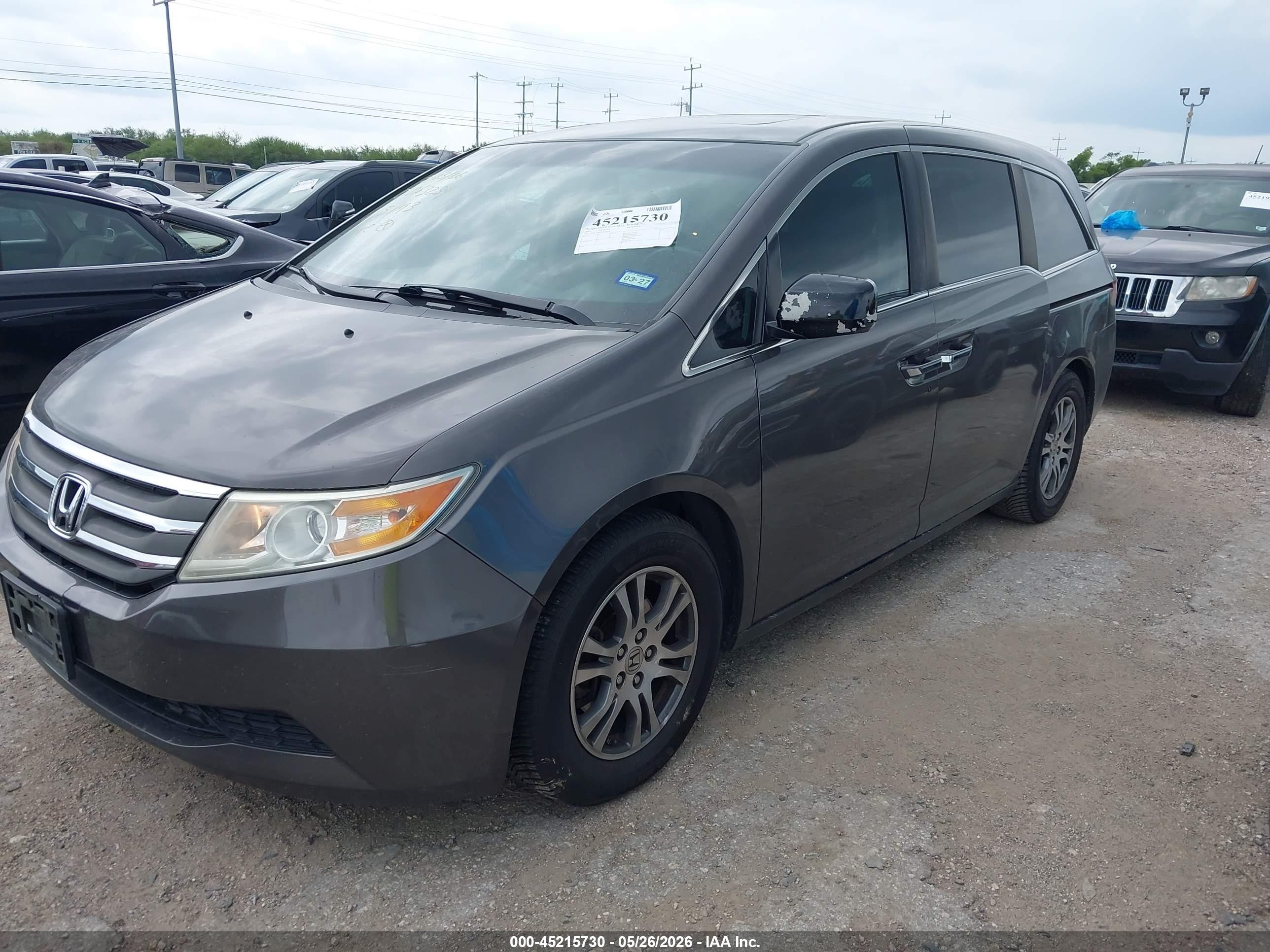 2012 Honda Odyssey Ex-l Gray vin: 5FNRL5H64CB115193