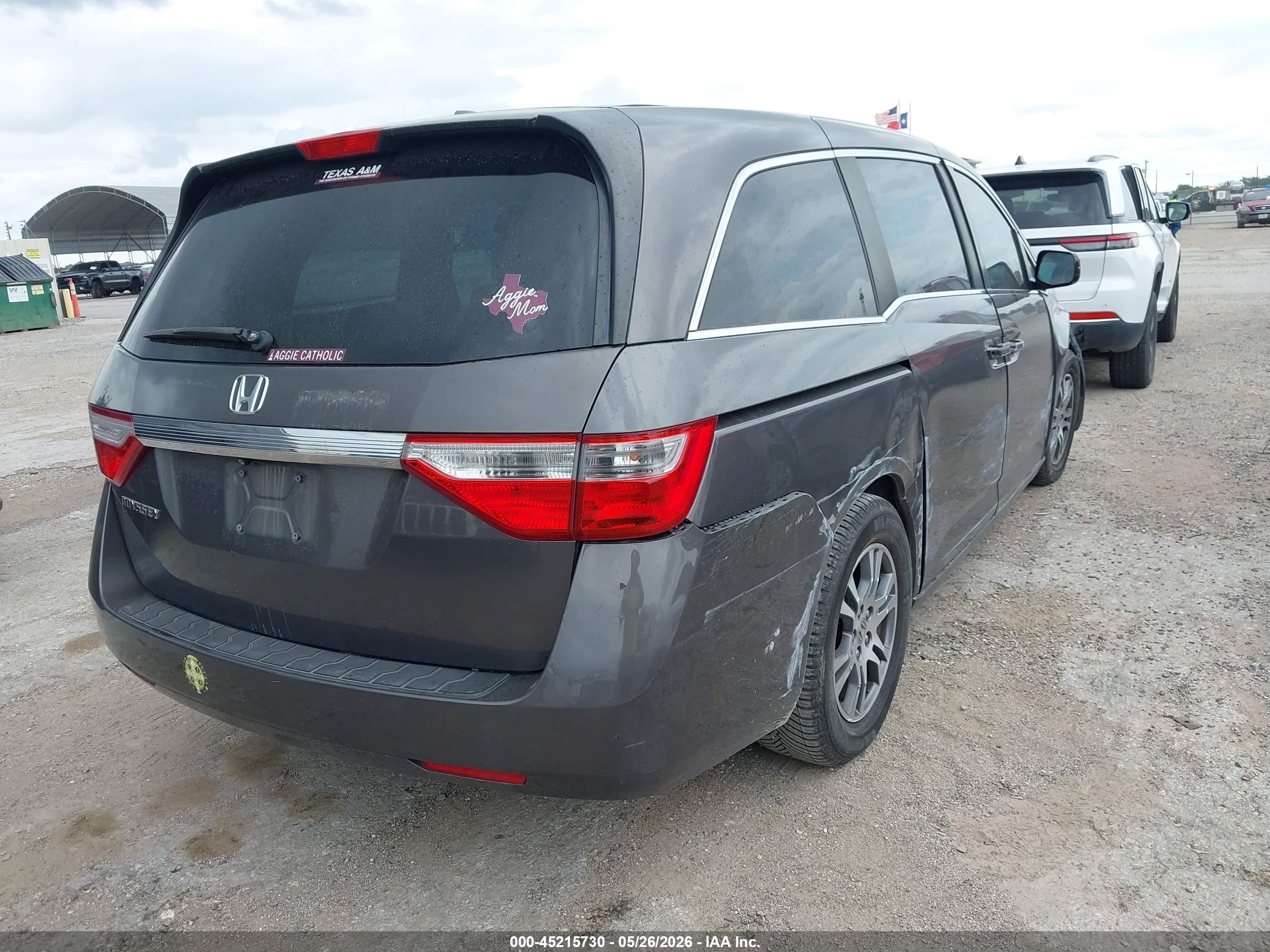2012 Honda Odyssey Ex-l Gray vin: 5FNRL5H64CB115193