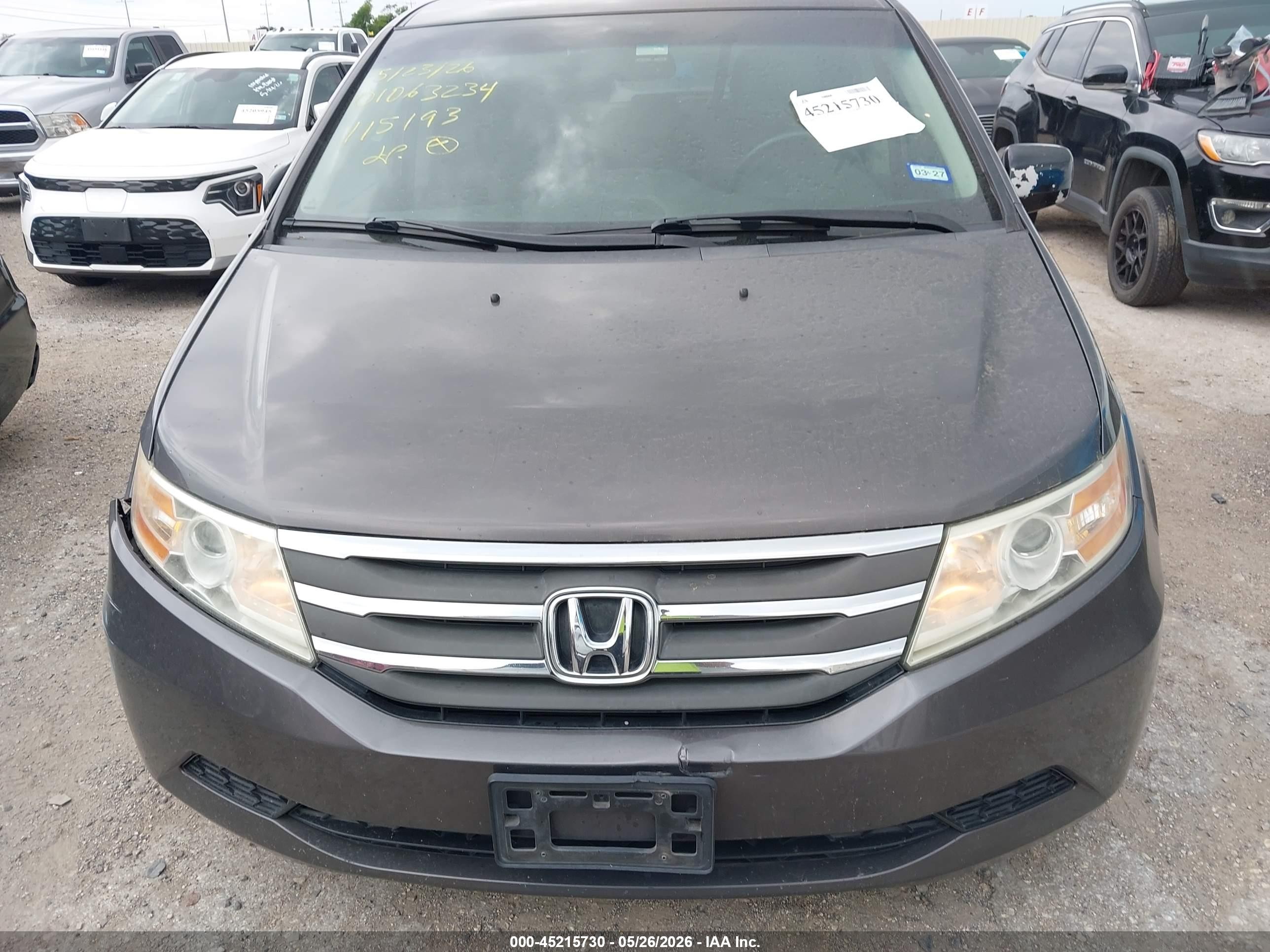 2012 Honda Odyssey Ex-l Gray vin: 5FNRL5H64CB115193