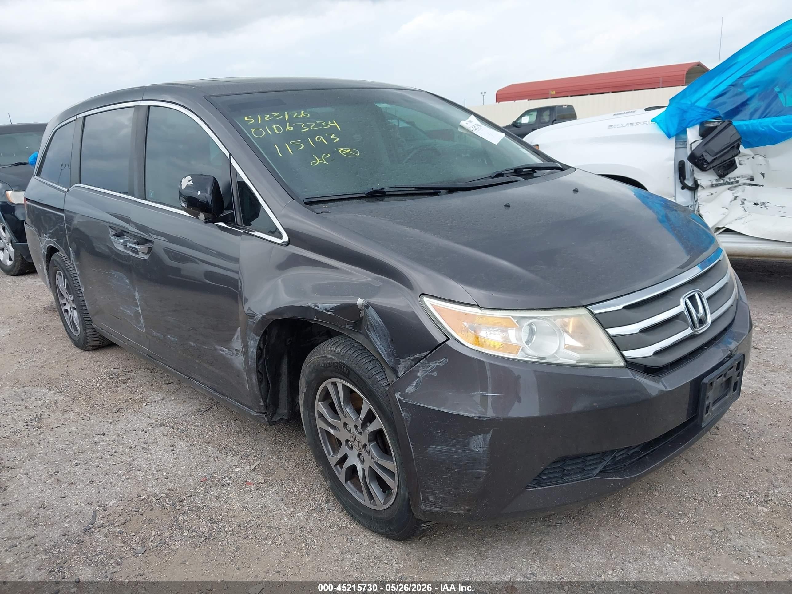 2012 Honda Odyssey Ex-l Gray vin: 5FNRL5H64CB115193