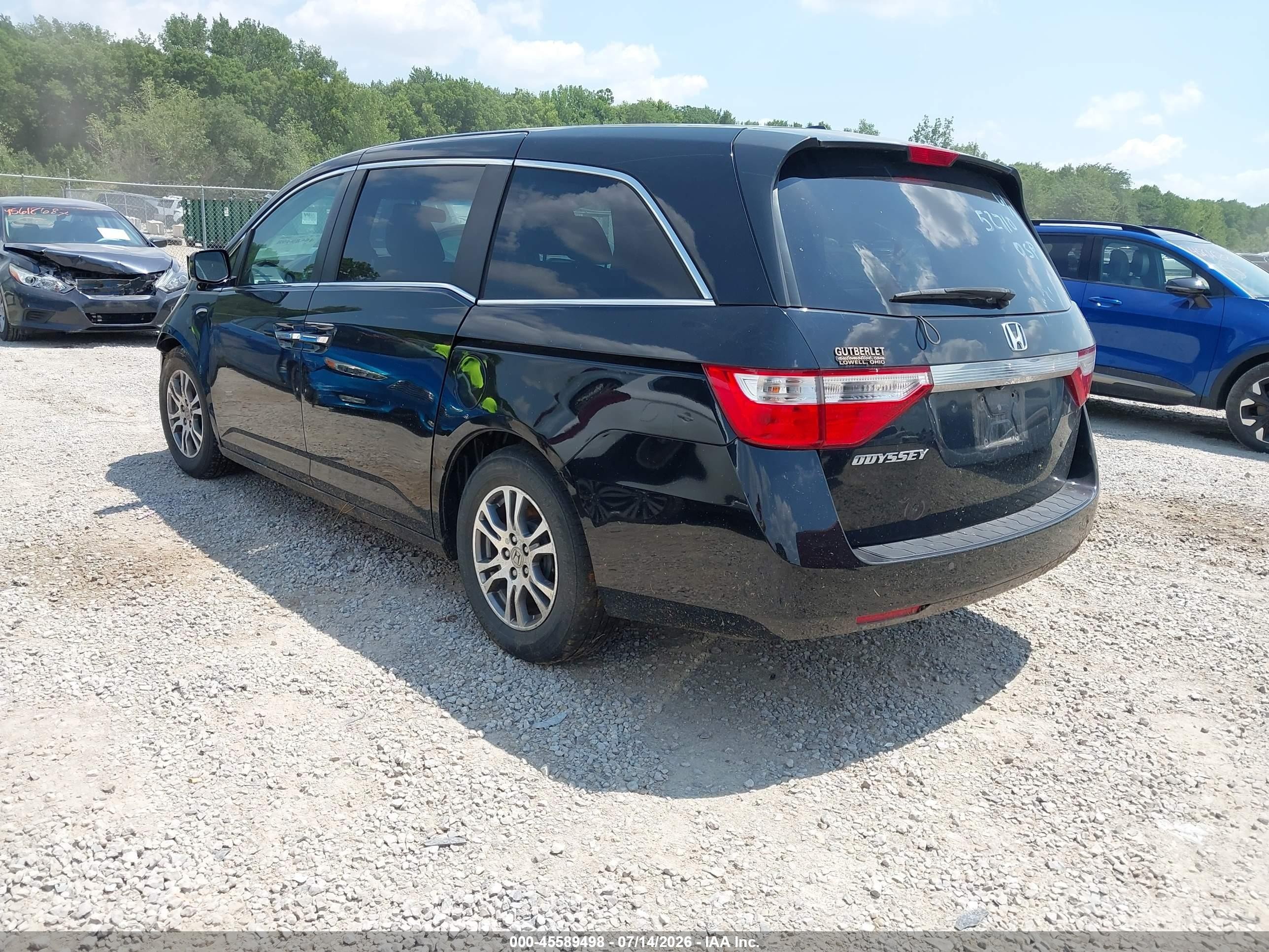 2012 Honda Odyssey Ex-l Black vin: 5FNRL5H64CB121561