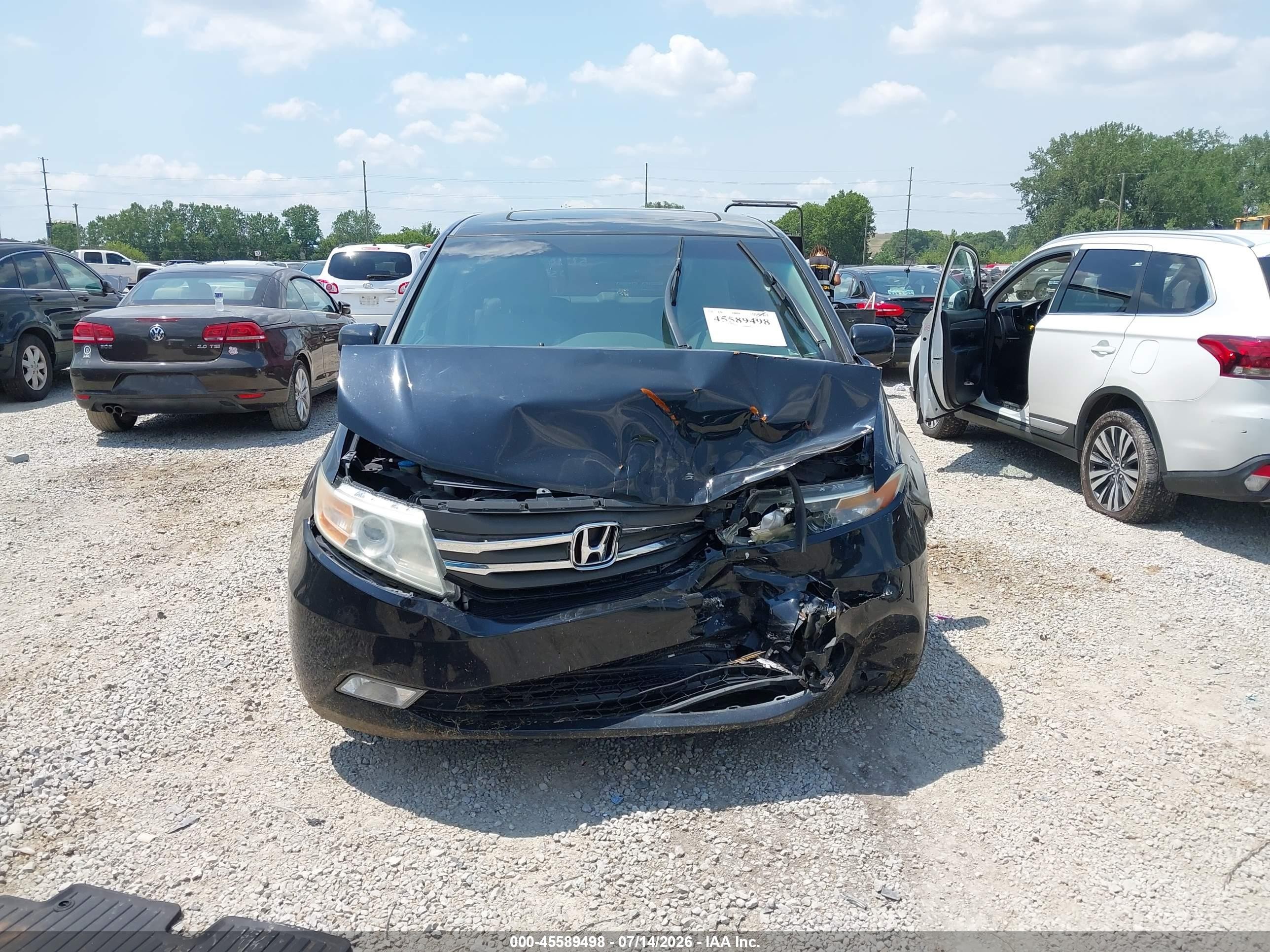 2012 Honda Odyssey Ex-l Black vin: 5FNRL5H64CB121561