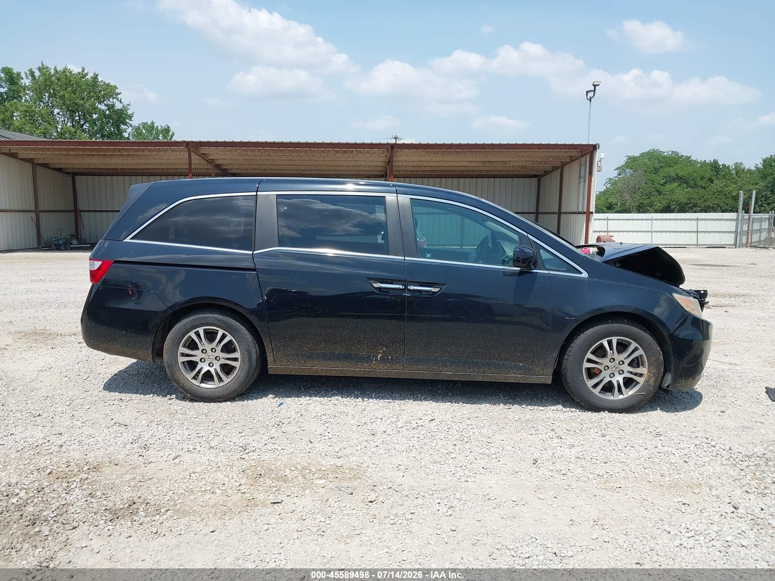 2012 Honda Odyssey Ex-l Black vin: 5FNRL5H64CB121561