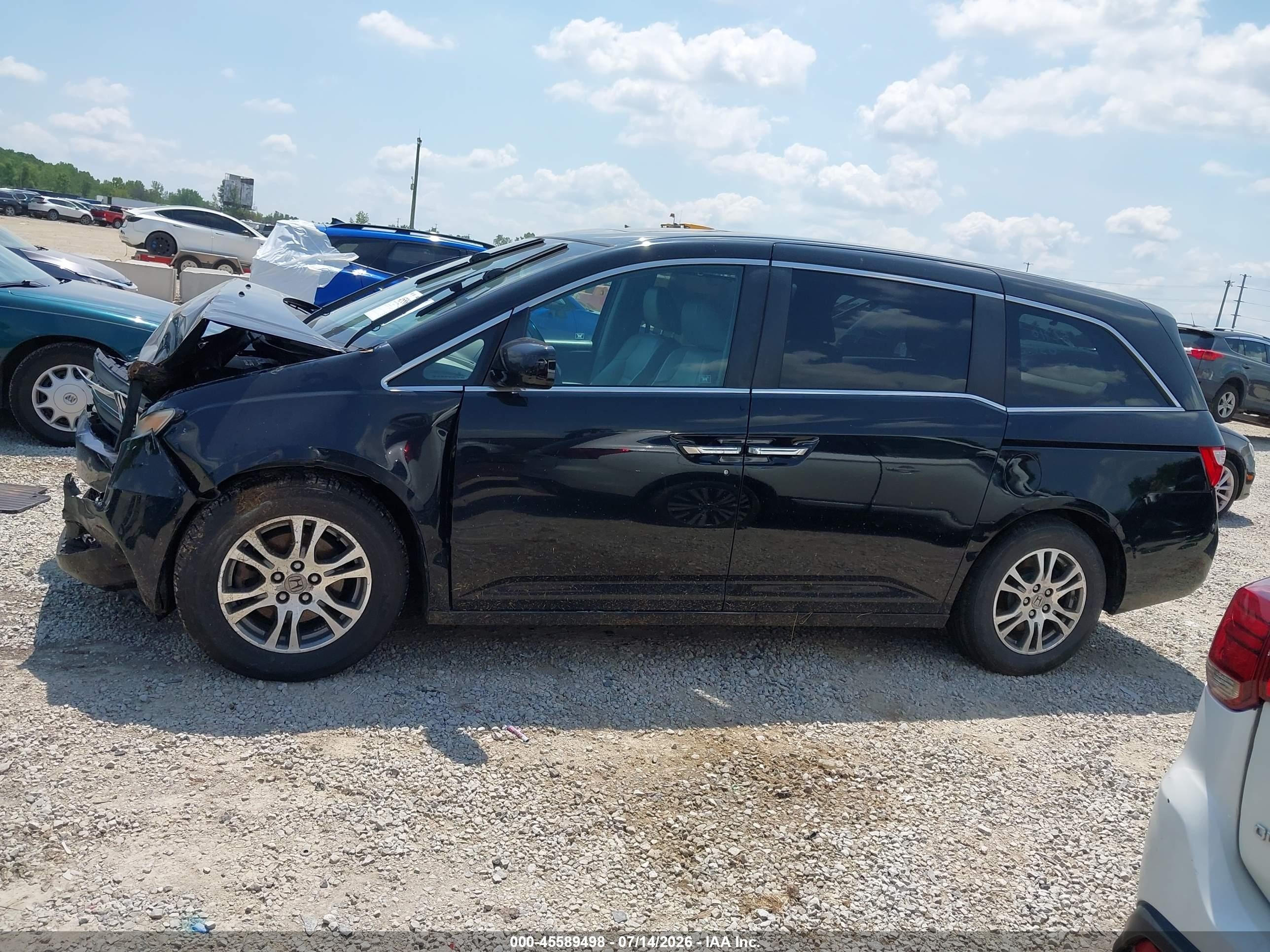 2012 Honda Odyssey Ex-l Black vin: 5FNRL5H64CB121561