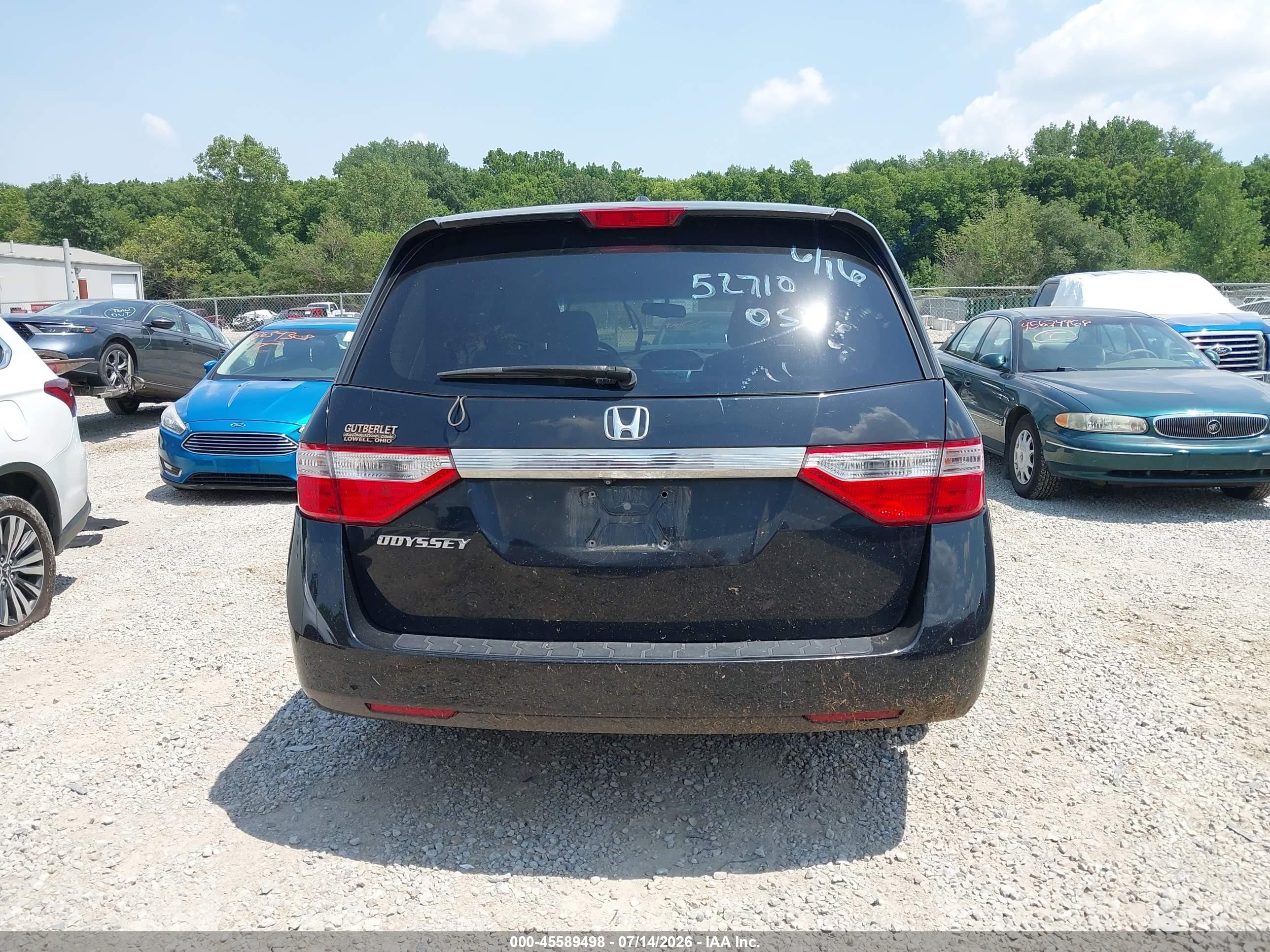 2012 Honda Odyssey Ex-l Black vin: 5FNRL5H64CB121561