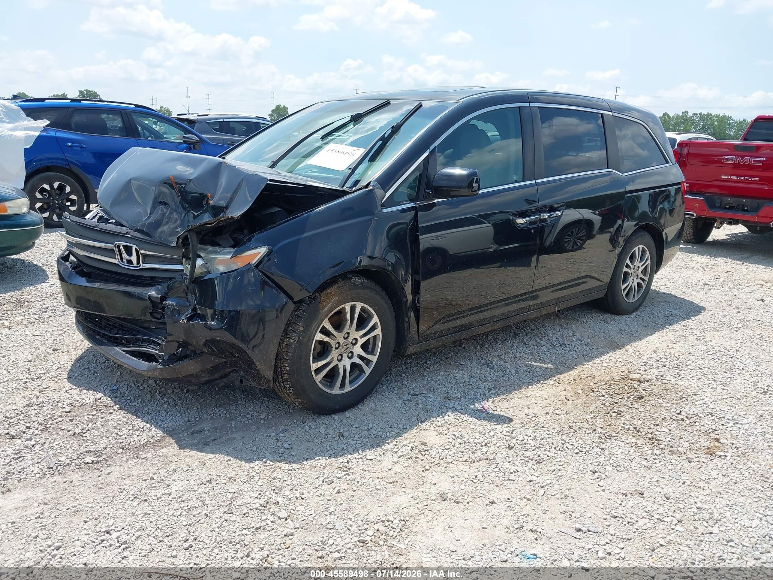 2012 Honda Odyssey Ex-l Black vin: 5FNRL5H64CB121561