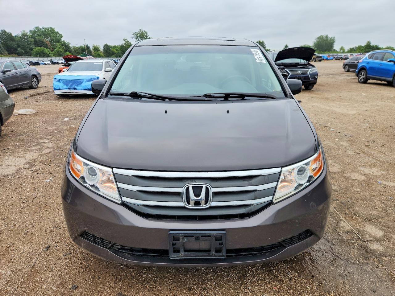 2012 Honda Odyssey Exl Gray vin: 5FNRL5H64CB147478