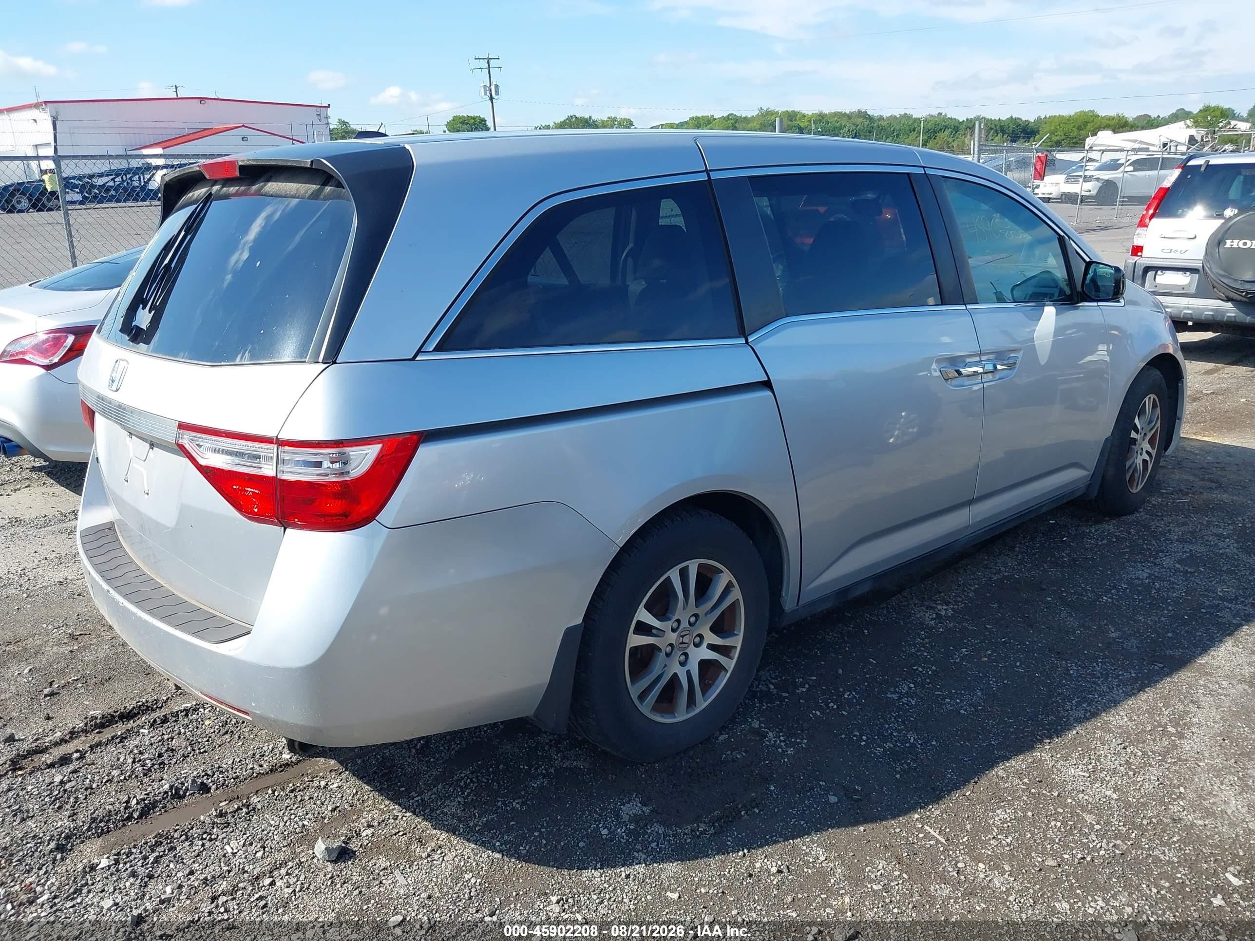 2013 Honda Odyssey Ex-l Silver vin: 5FNRL5H64DB002202