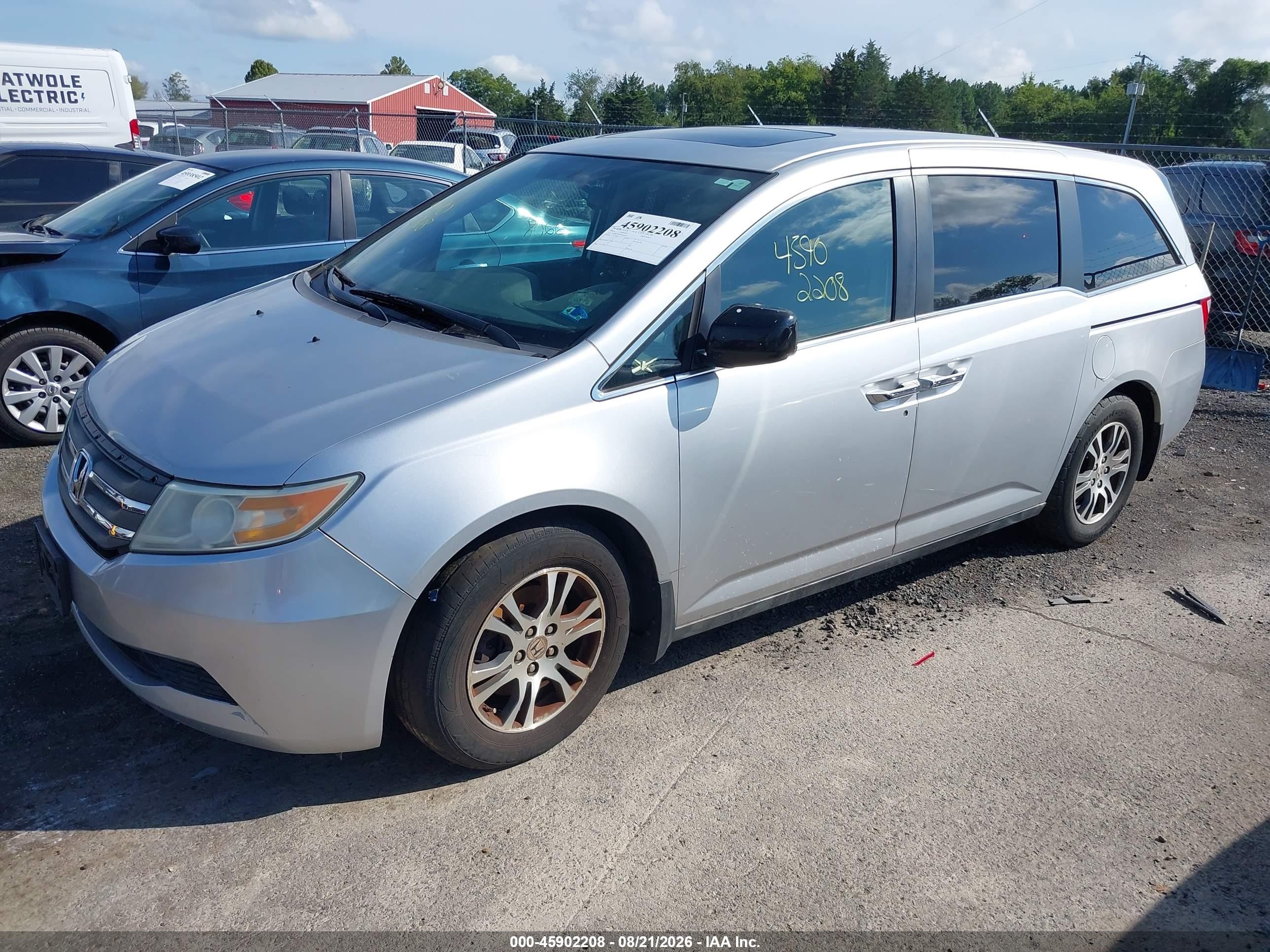 2013 Honda Odyssey Ex-l Silver vin: 5FNRL5H64DB002202