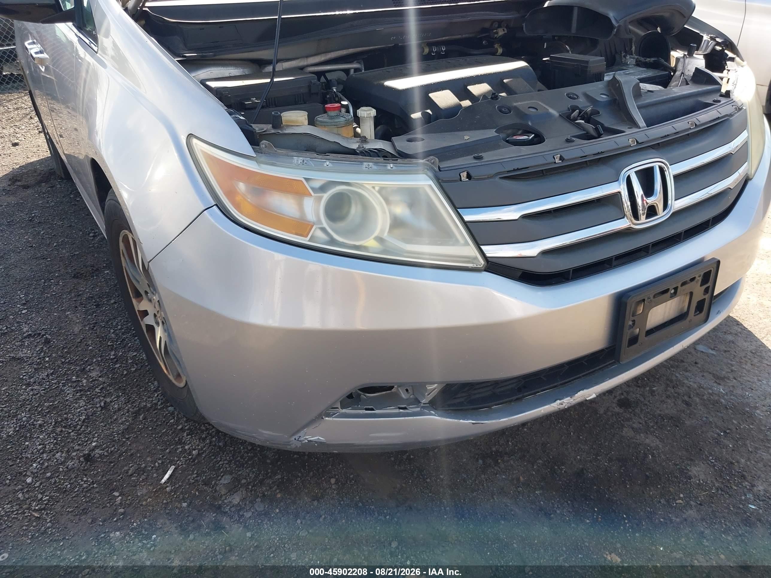2013 Honda Odyssey Ex-l Silver vin: 5FNRL5H64DB002202
