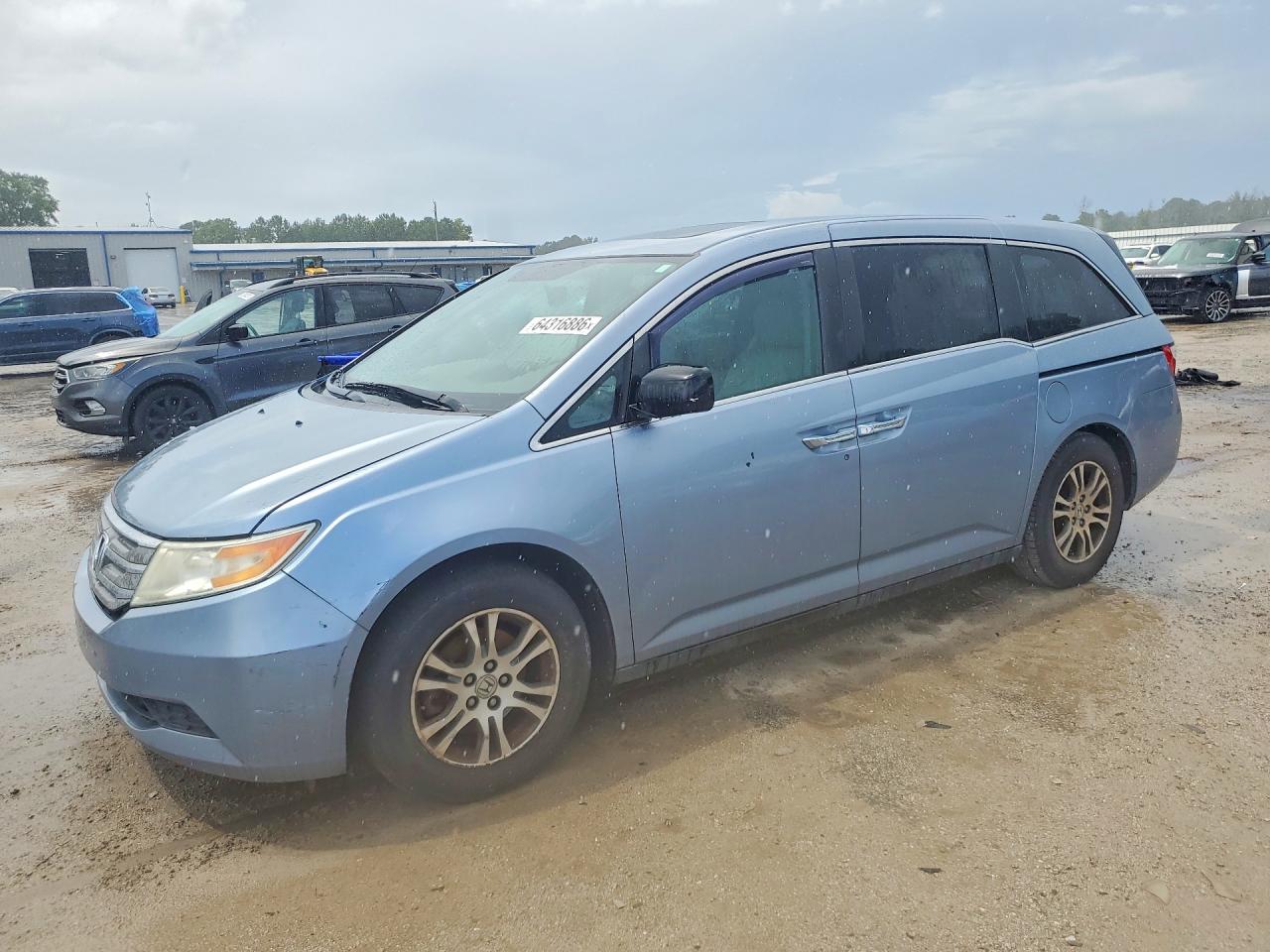 2013 Honda Odyssey Exl Blue vin: 5FNRL5H64DB002667