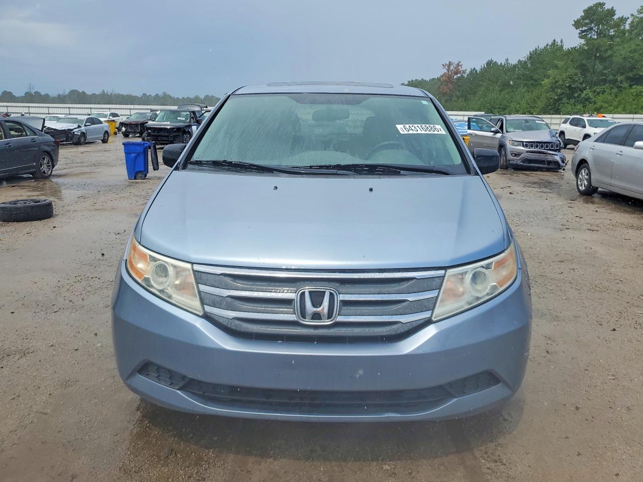 2013 Honda Odyssey Exl Blue vin: 5FNRL5H64DB002667