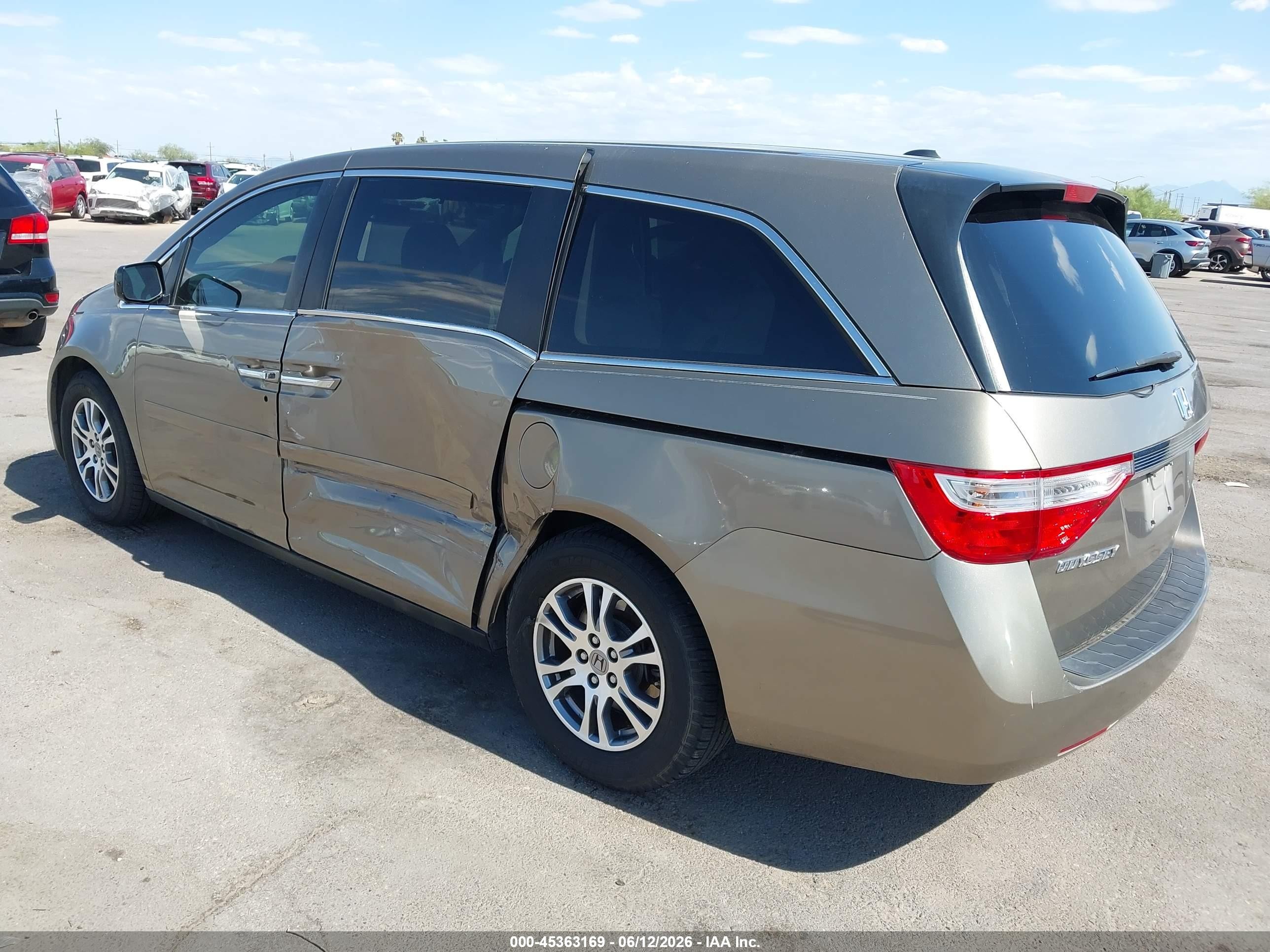 2013 Honda Odyssey Ex-l Gold vin: 5FNRL5H64DB005116