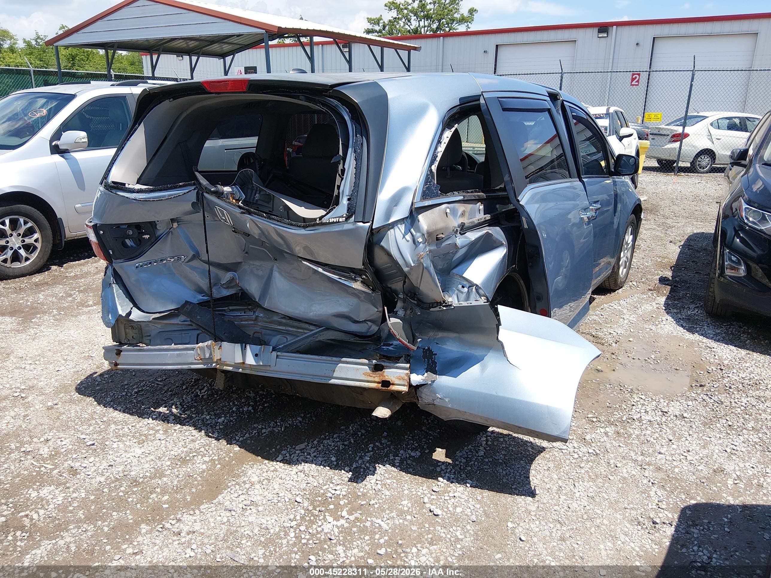 2013 Honda Odyssey Ex-l Blue vin: 5FNRL5H64DB012101