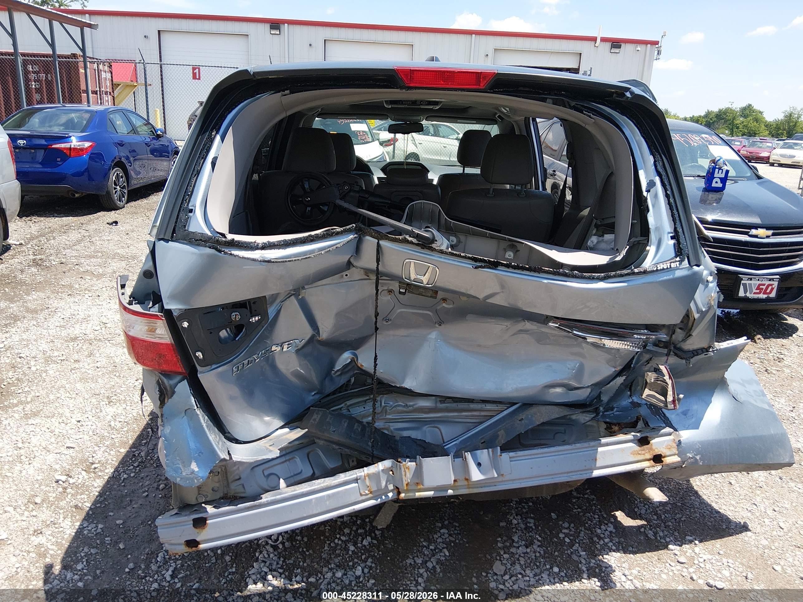 2013 Honda Odyssey Ex-l Blue vin: 5FNRL5H64DB012101