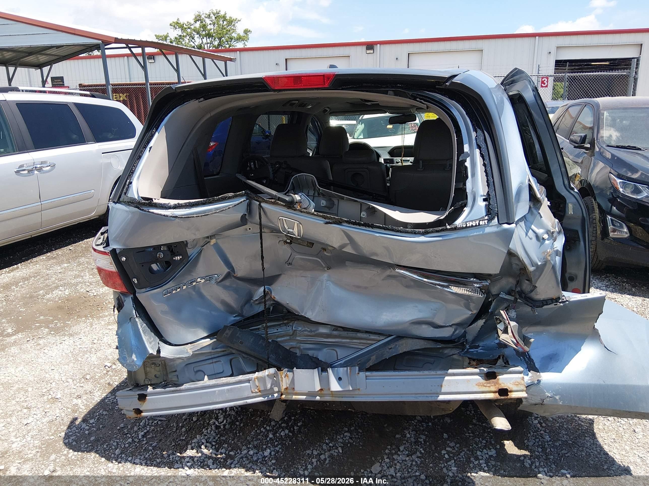 2013 Honda Odyssey Ex-l Blue vin: 5FNRL5H64DB012101