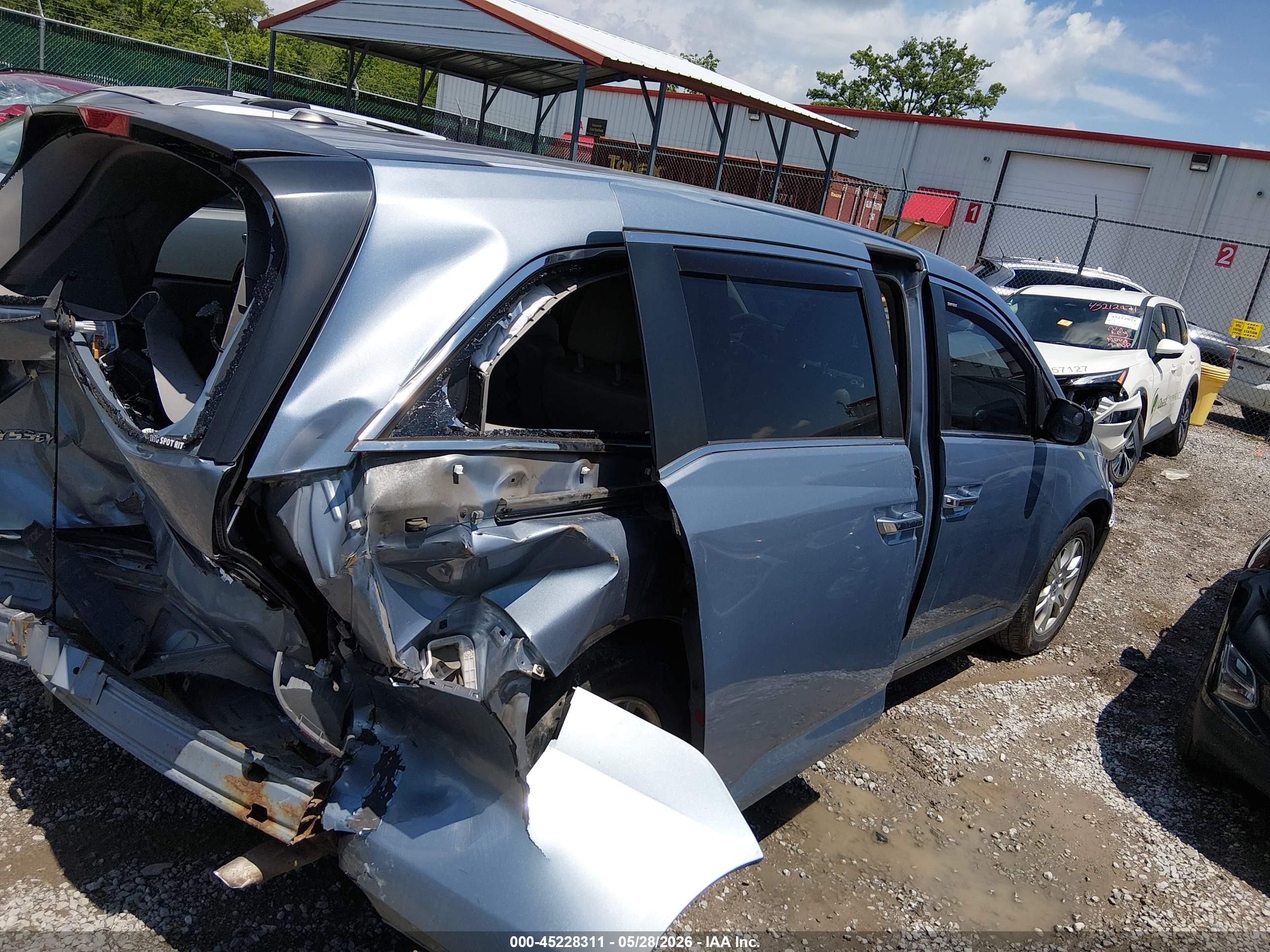 2013 Honda Odyssey Ex-l Blue vin: 5FNRL5H64DB012101