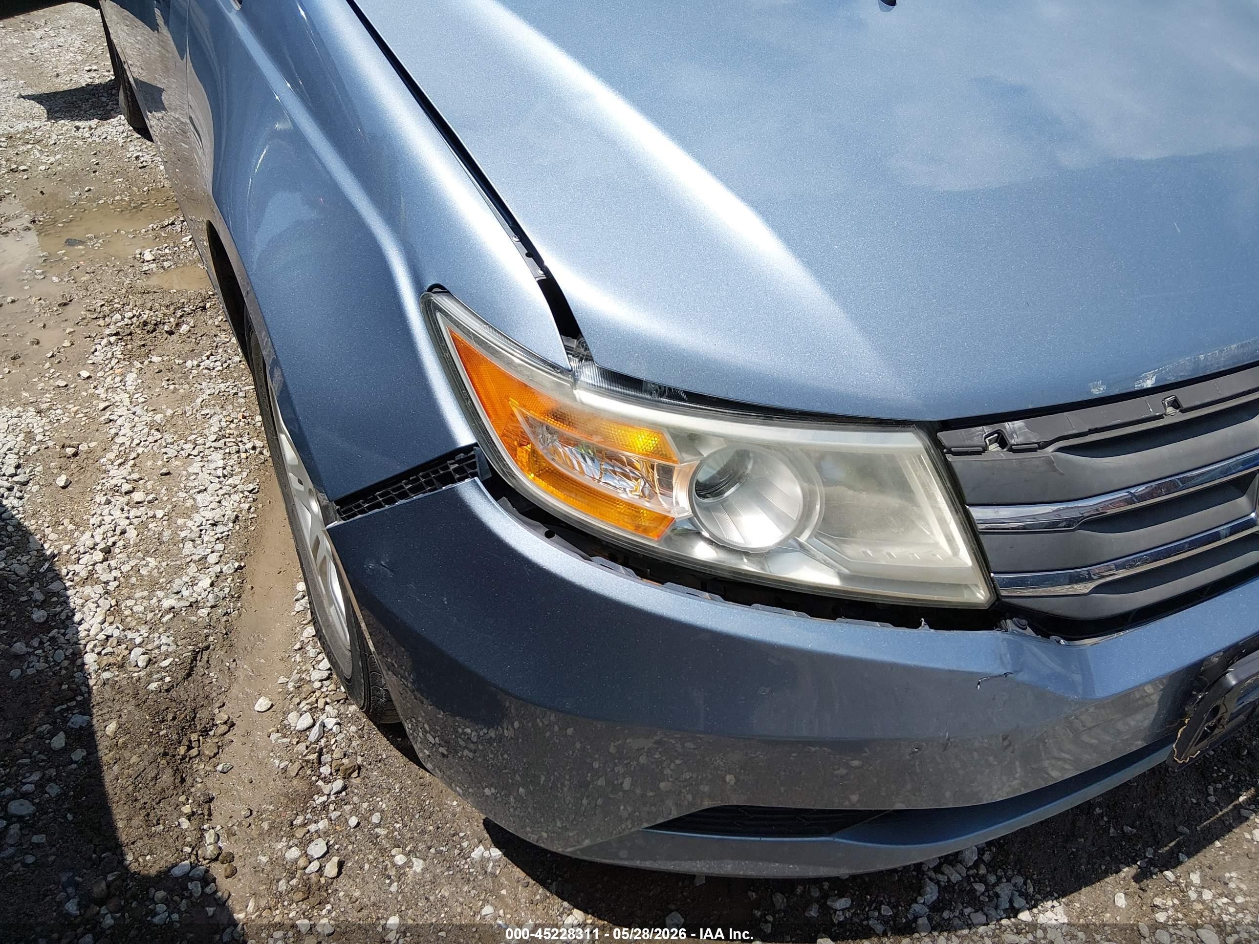 2013 Honda Odyssey Ex-l Blue vin: 5FNRL5H64DB012101