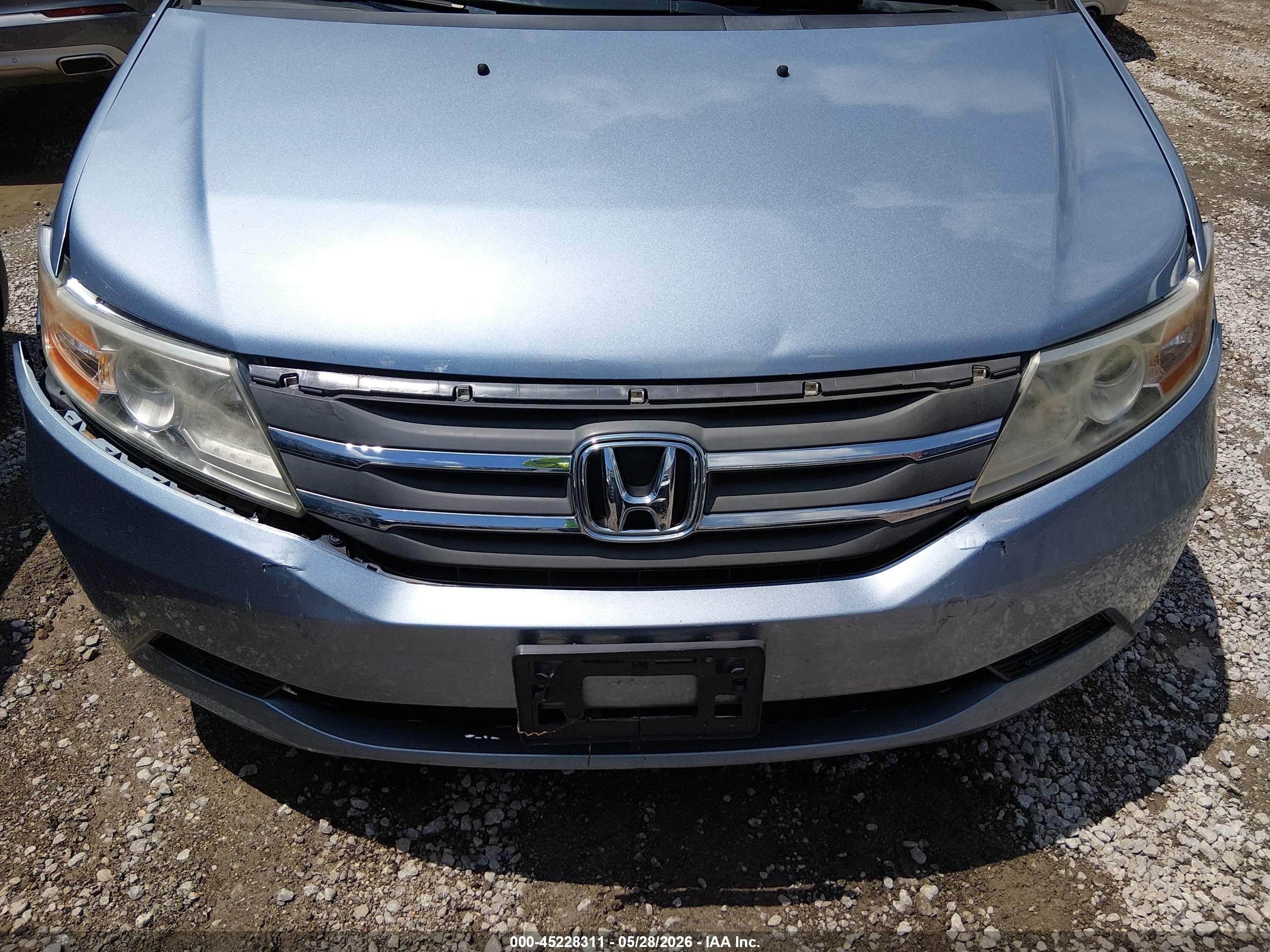 2013 Honda Odyssey Ex-l Blue vin: 5FNRL5H64DB012101