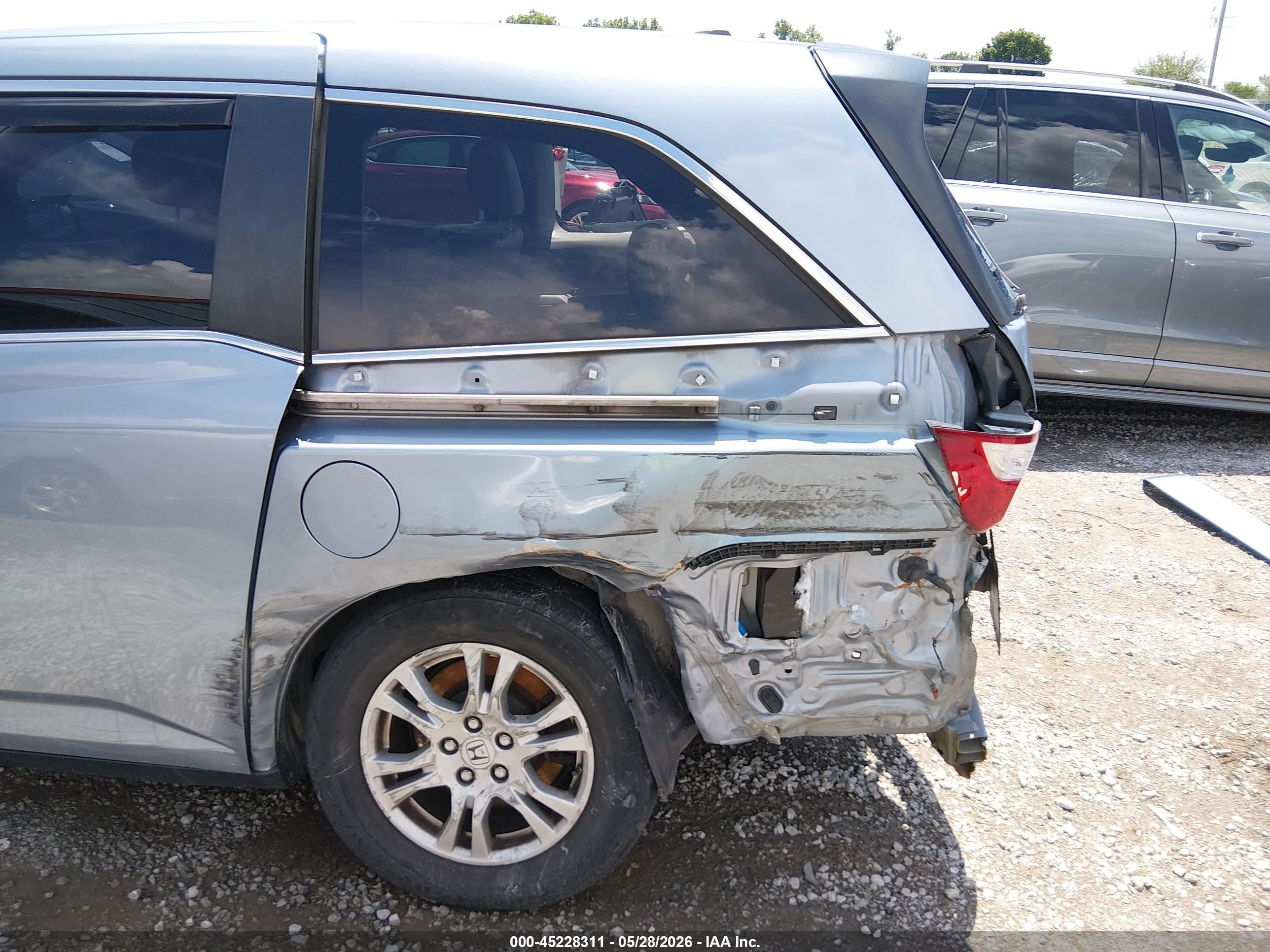 2013 Honda Odyssey Ex-l Blue vin: 5FNRL5H64DB012101