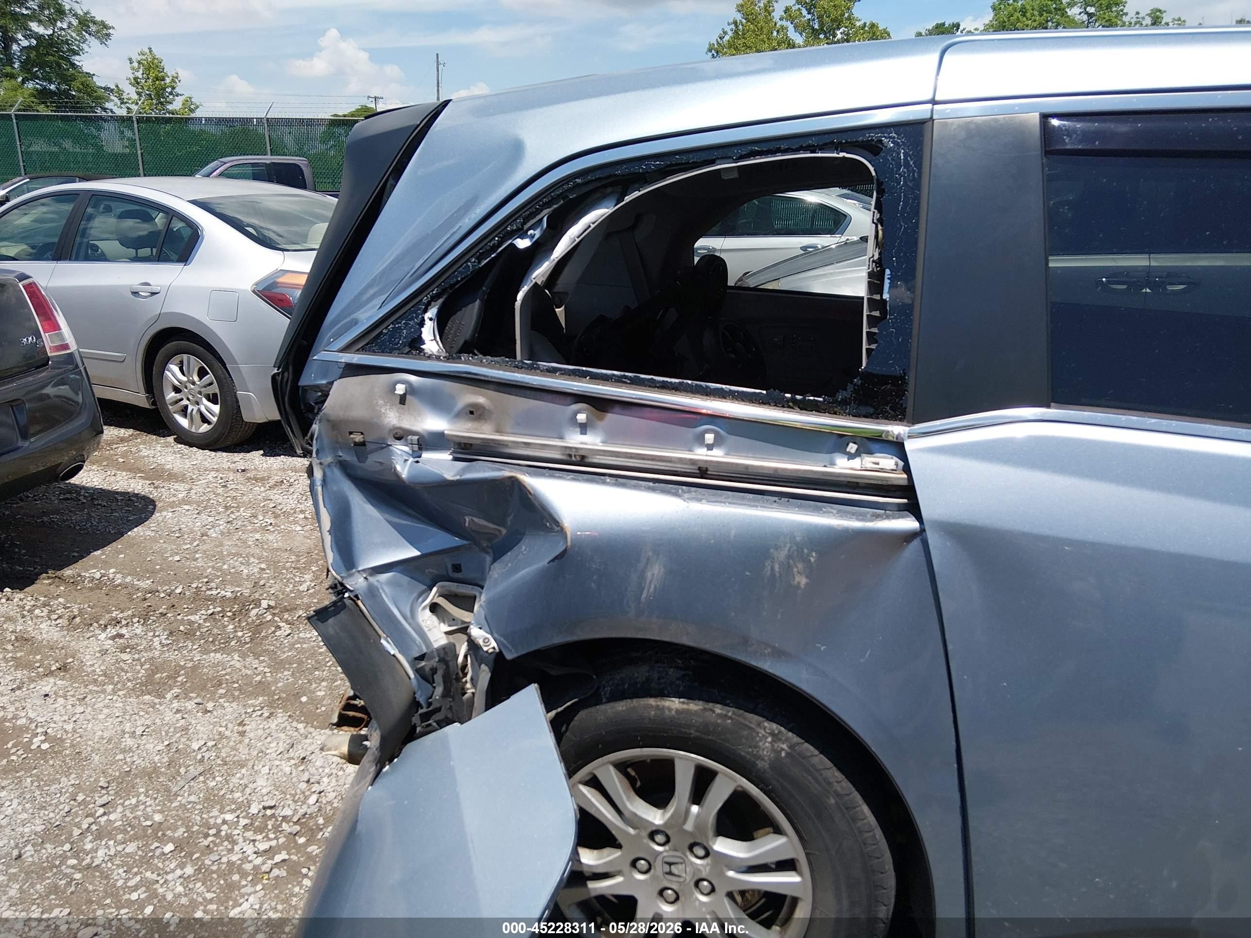 2013 Honda Odyssey Ex-l Blue vin: 5FNRL5H64DB012101
