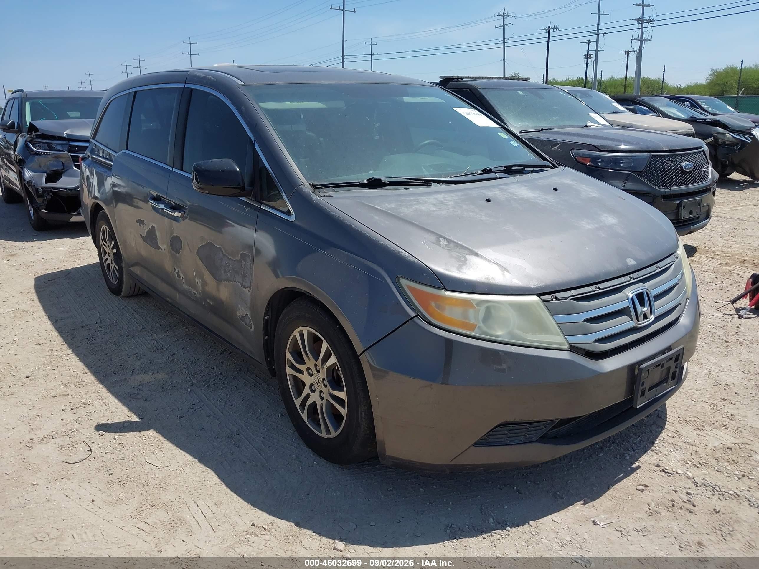 2013 Honda Odyssey Ex-l Gray vin: 5FNRL5H64DB020862