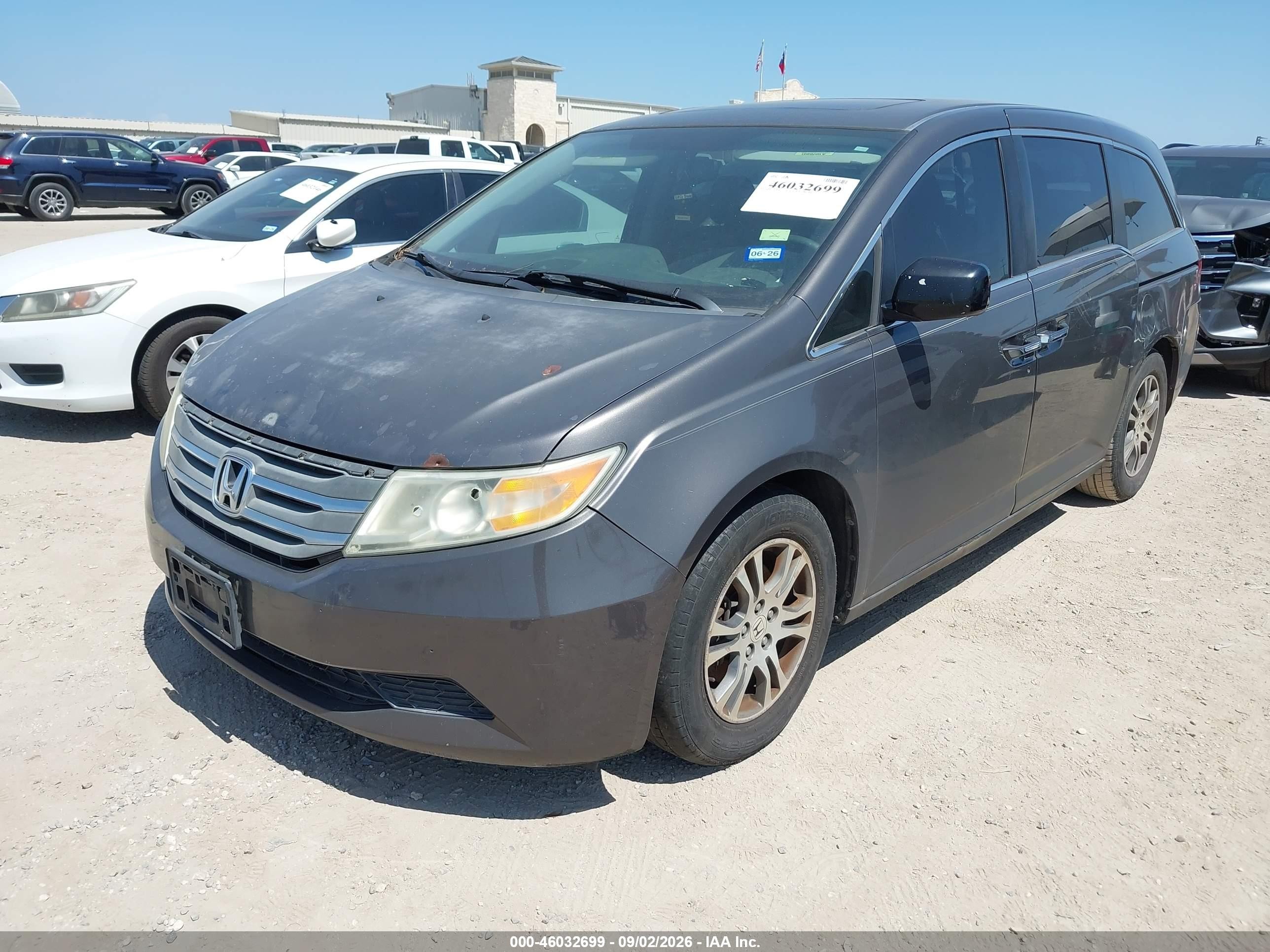 2013 Honda Odyssey Ex-l Gray vin: 5FNRL5H64DB020862