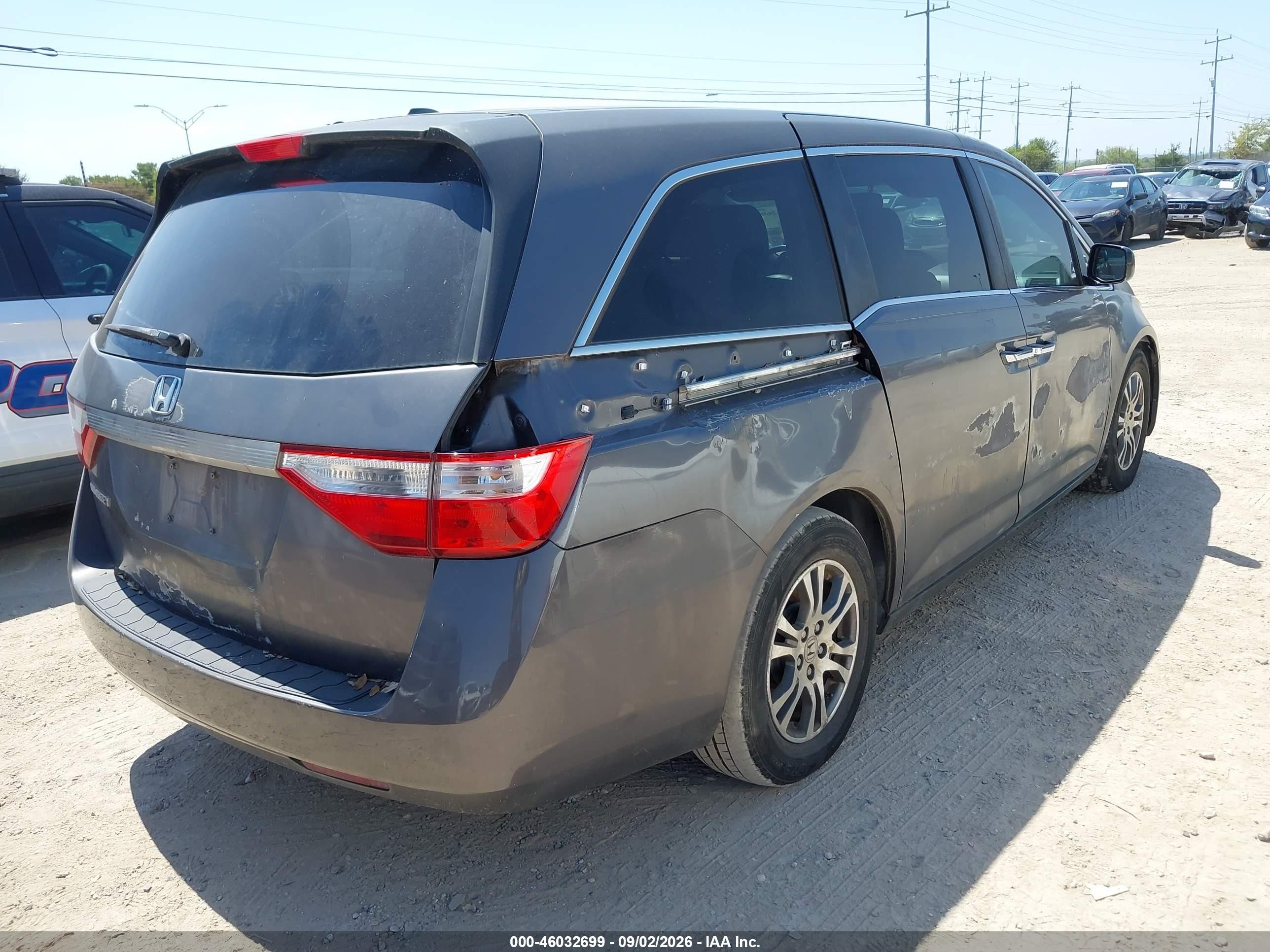2013 Honda Odyssey Ex-l Gray vin: 5FNRL5H64DB020862
