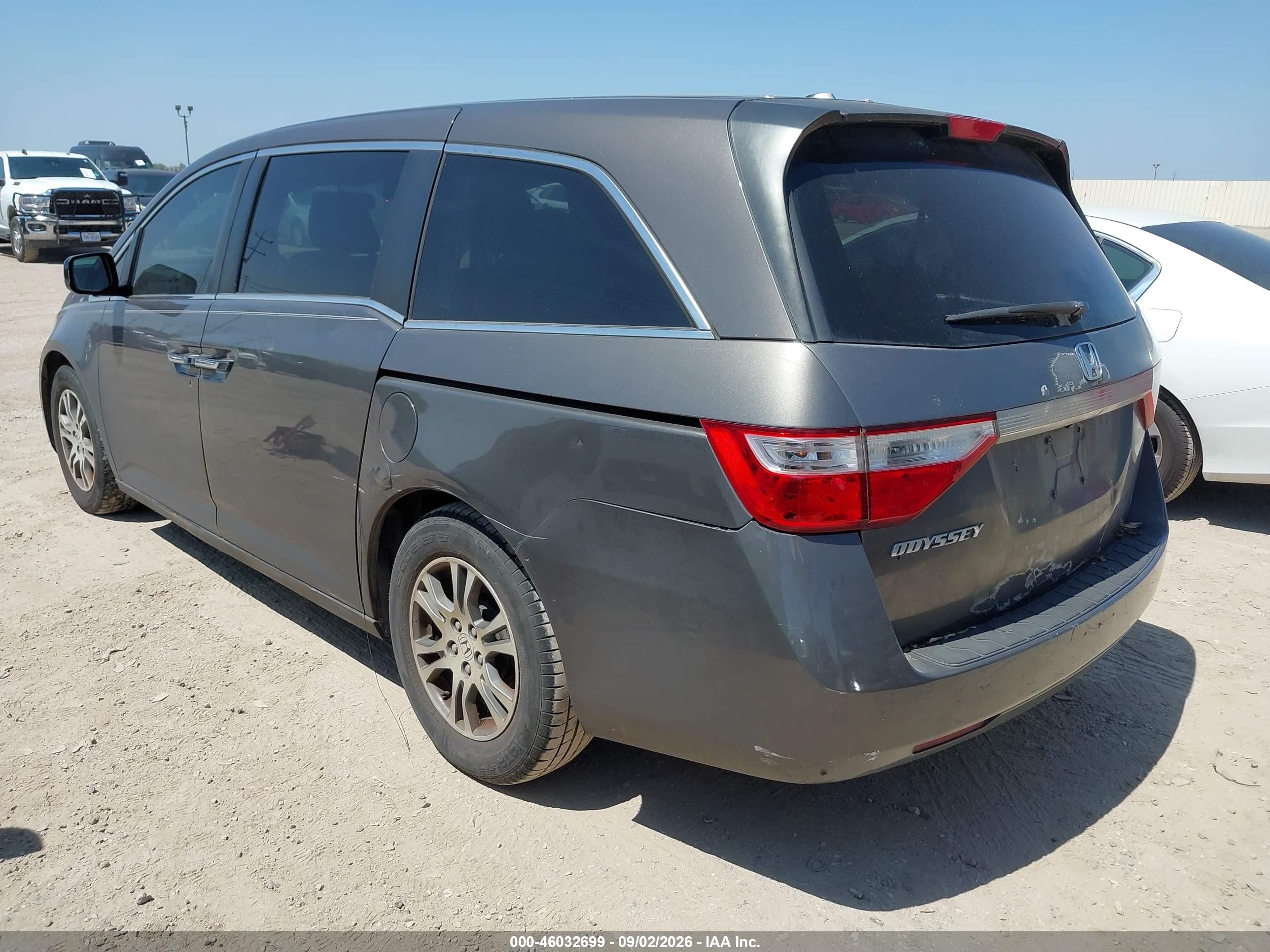 2013 Honda Odyssey Ex-l Gray vin: 5FNRL5H64DB020862