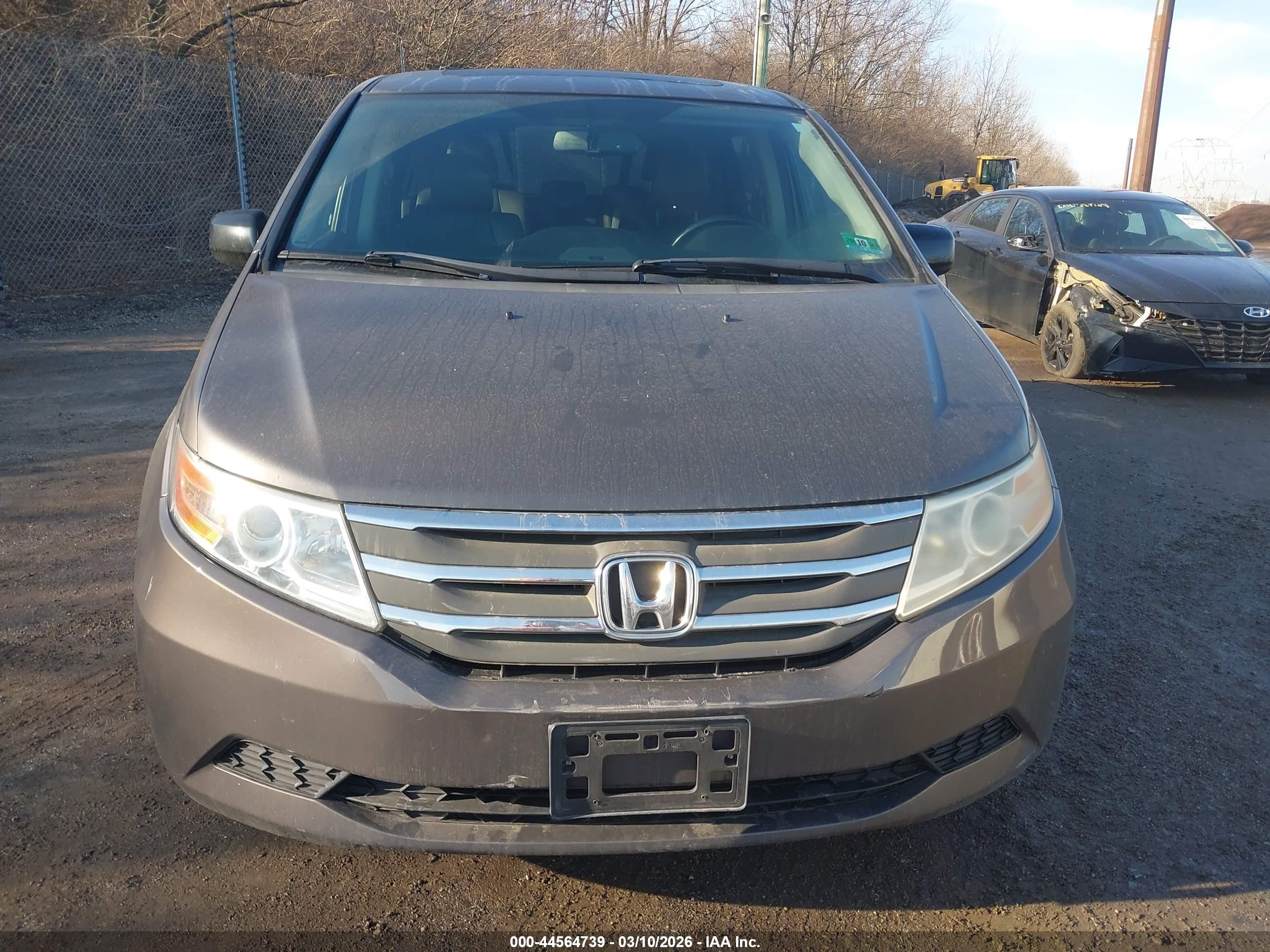 2013 Honda Odyssey Ex-l Gray vin: 5FNRL5H64DB030226