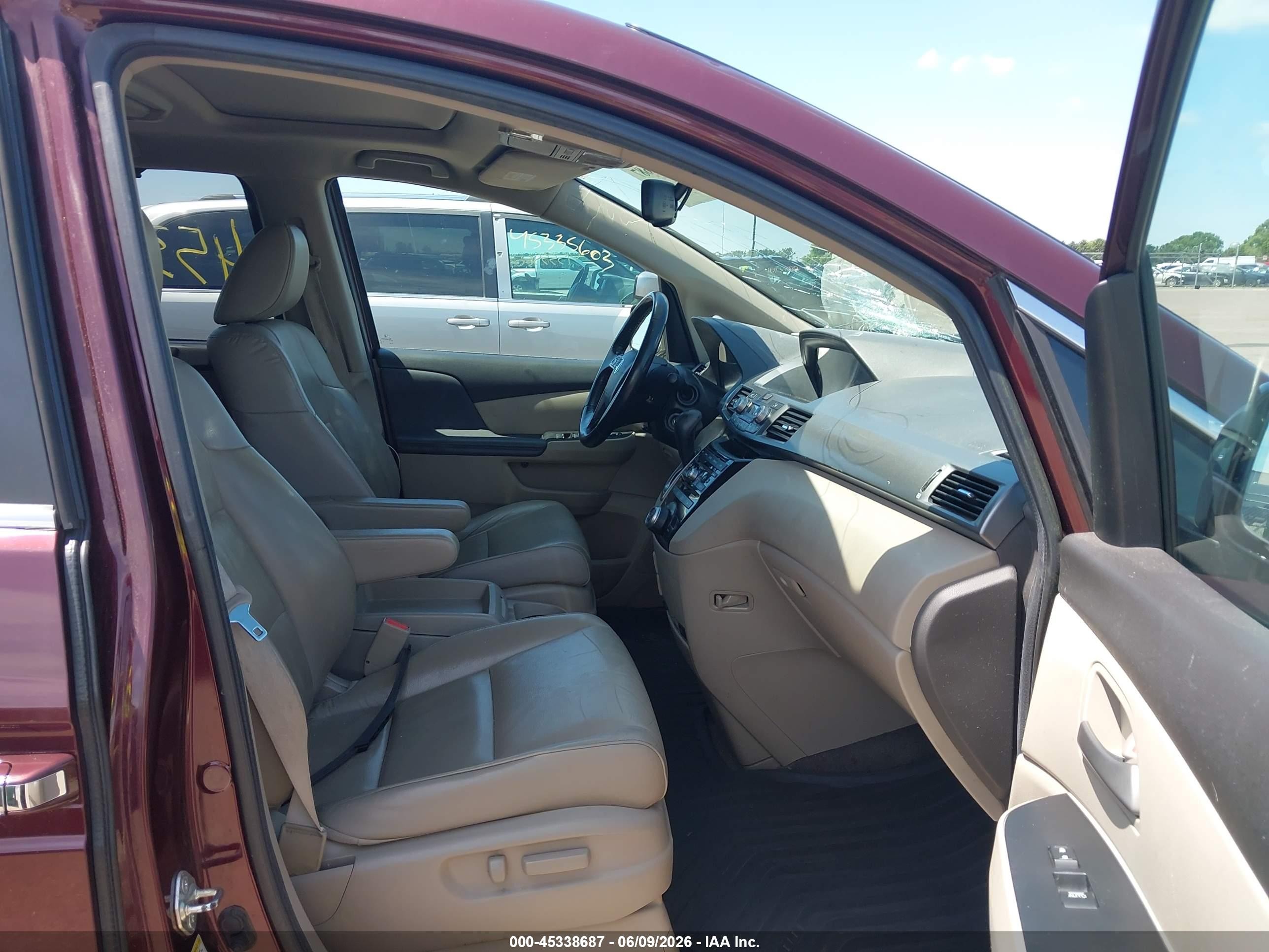 2013 Honda Odyssey Ex-l Бордовый vin: 5FNRL5H64DB033286