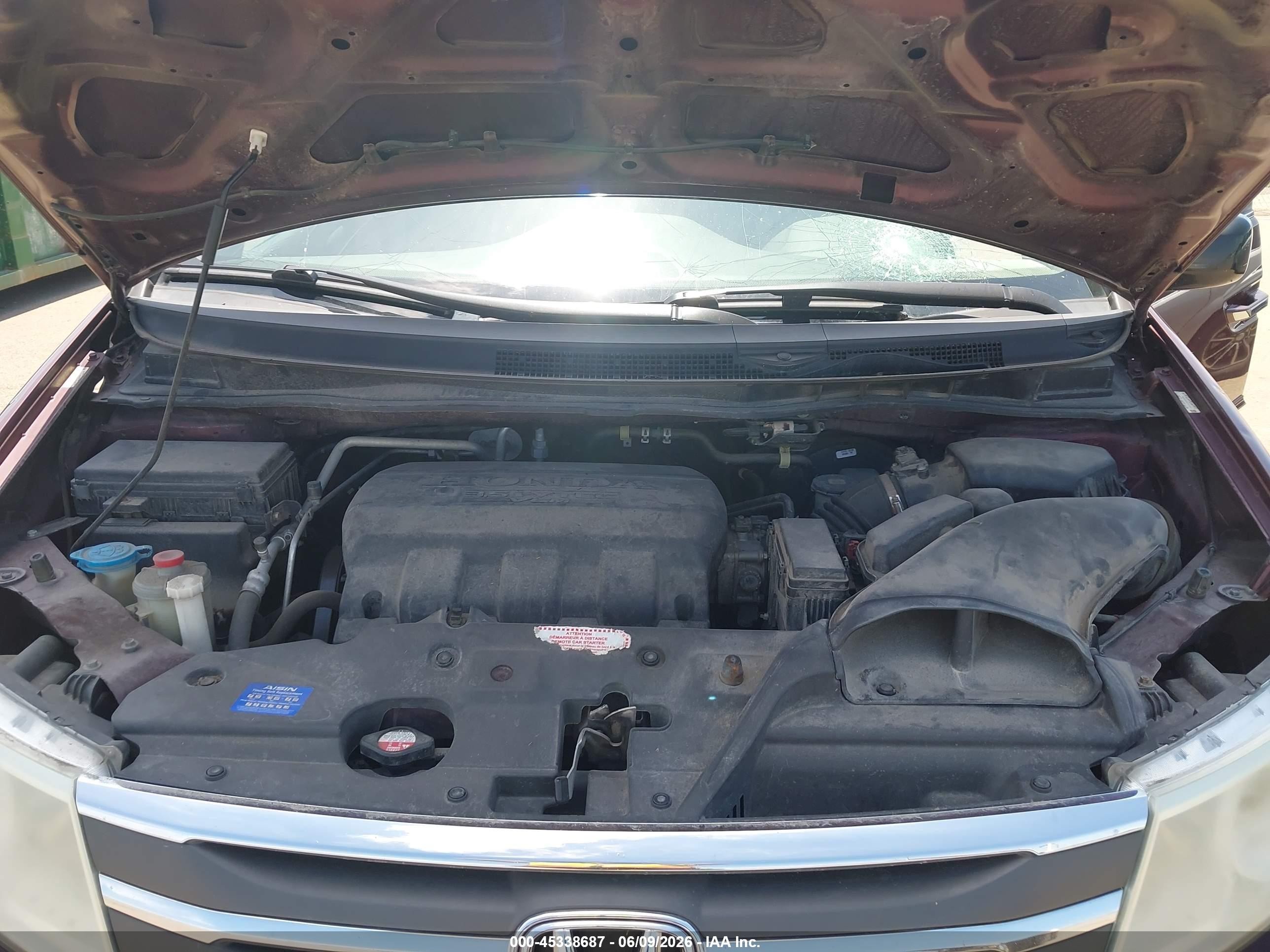 2013 Honda Odyssey Ex-l Бордовый vin: 5FNRL5H64DB033286