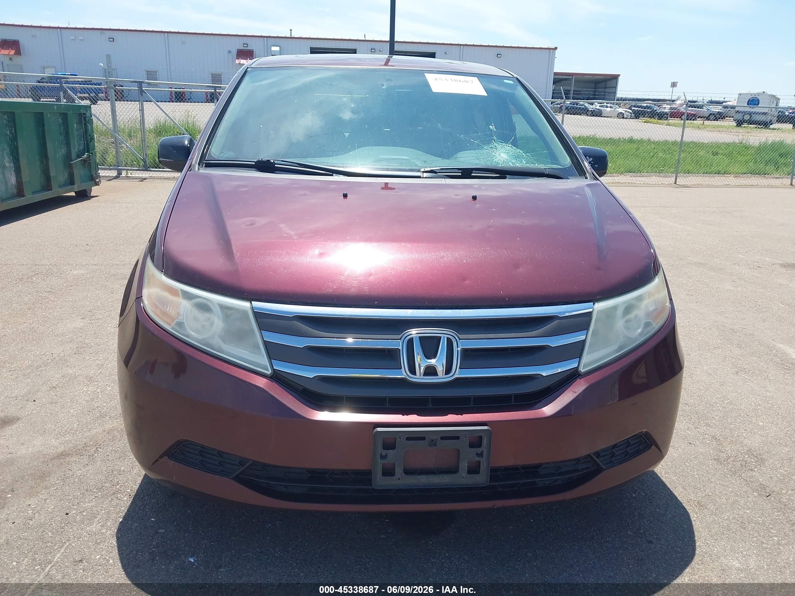2013 Honda Odyssey Ex-l Бордовый vin: 5FNRL5H64DB033286