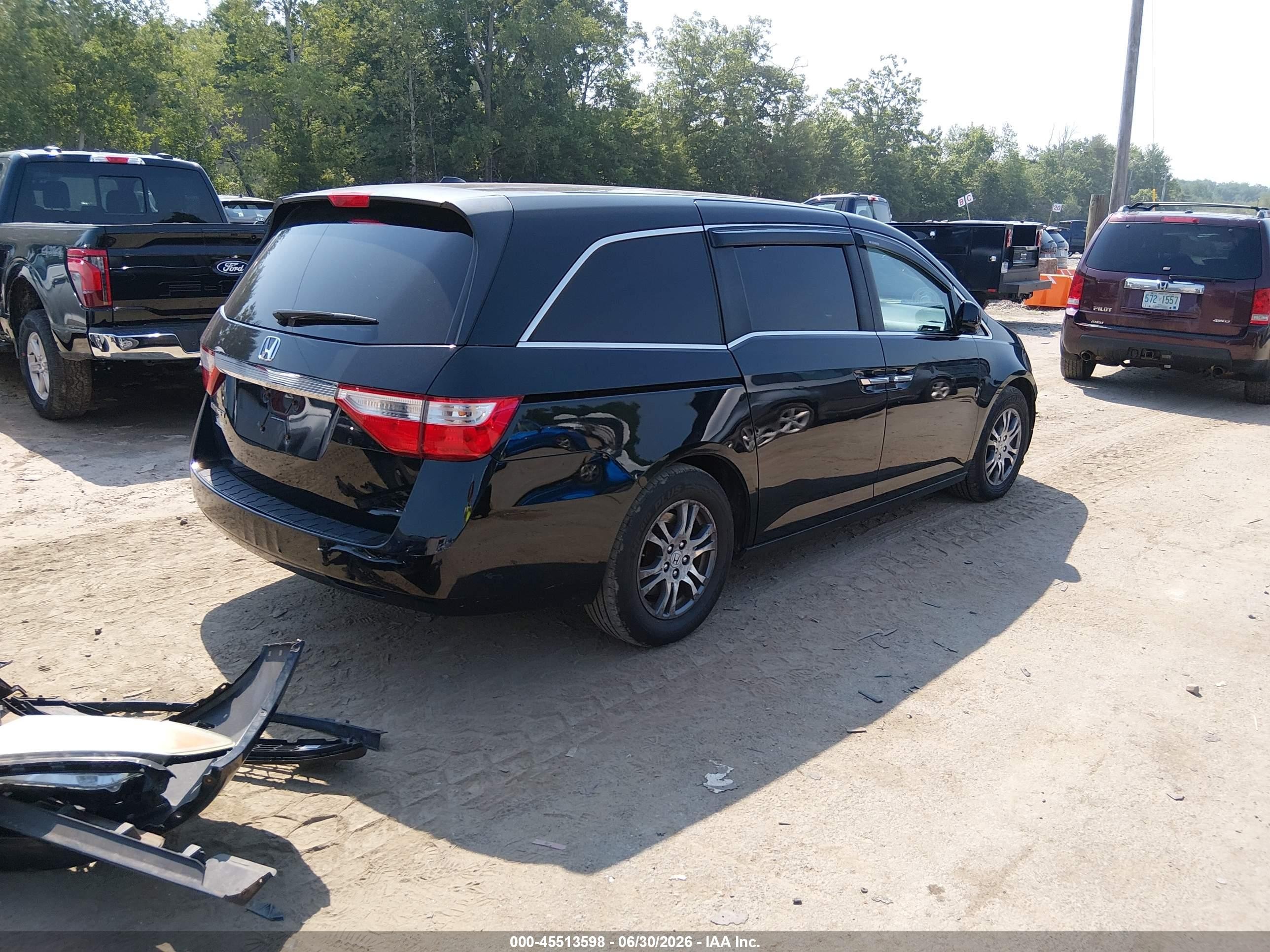 2013 Honda Odyssey Ex-l Черный vin: 5FNRL5H64DB045891
