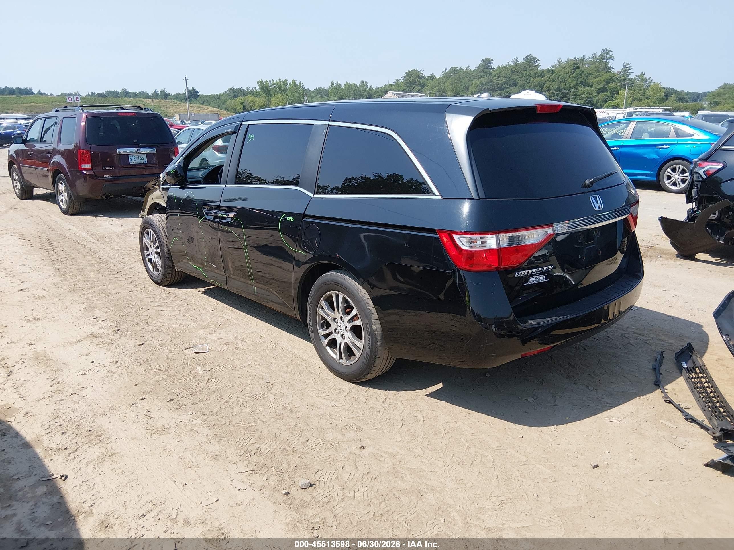 2013 Honda Odyssey Ex-l Черный vin: 5FNRL5H64DB045891