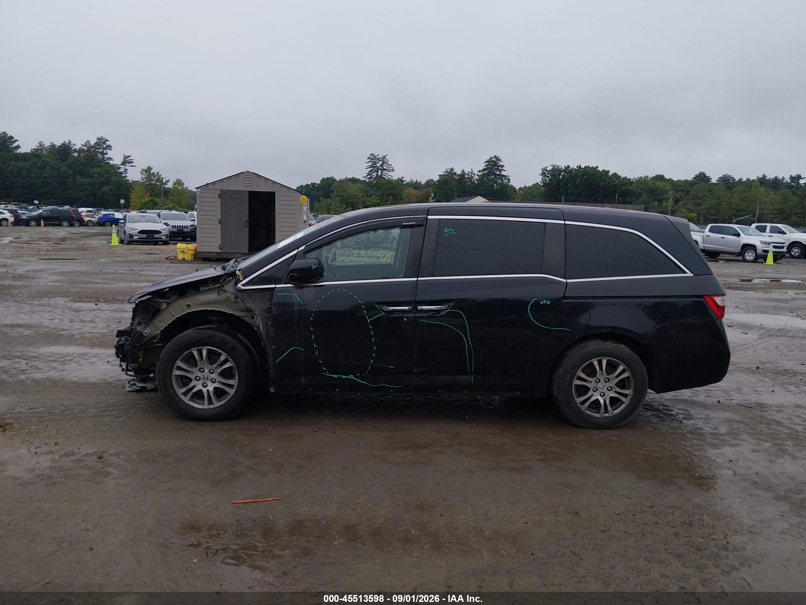2013 Honda Odyssey Ex-l Черный vin: 5FNRL5H64DB045891