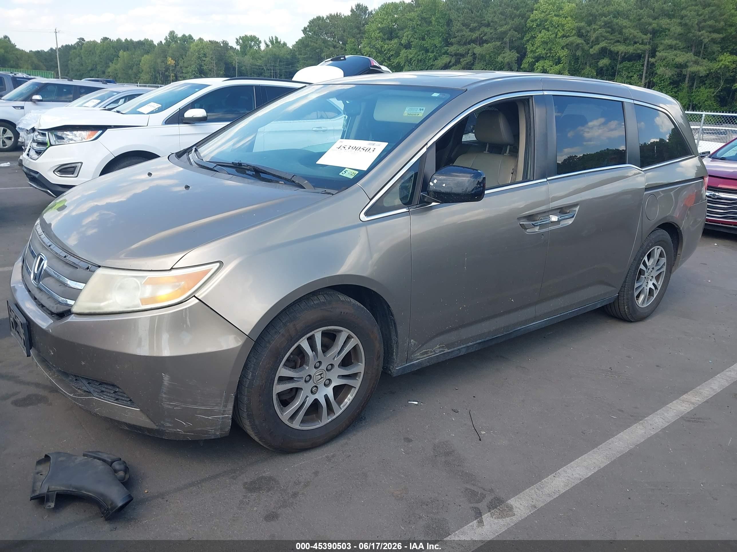 2013 Honda Odyssey Ex-l Champagne vin: 5FNRL5H64DB064263