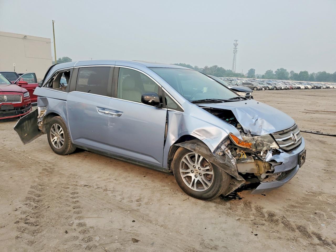2013 Honda Odyssey Exl Blue vin: 5FNRL5H64DB069334