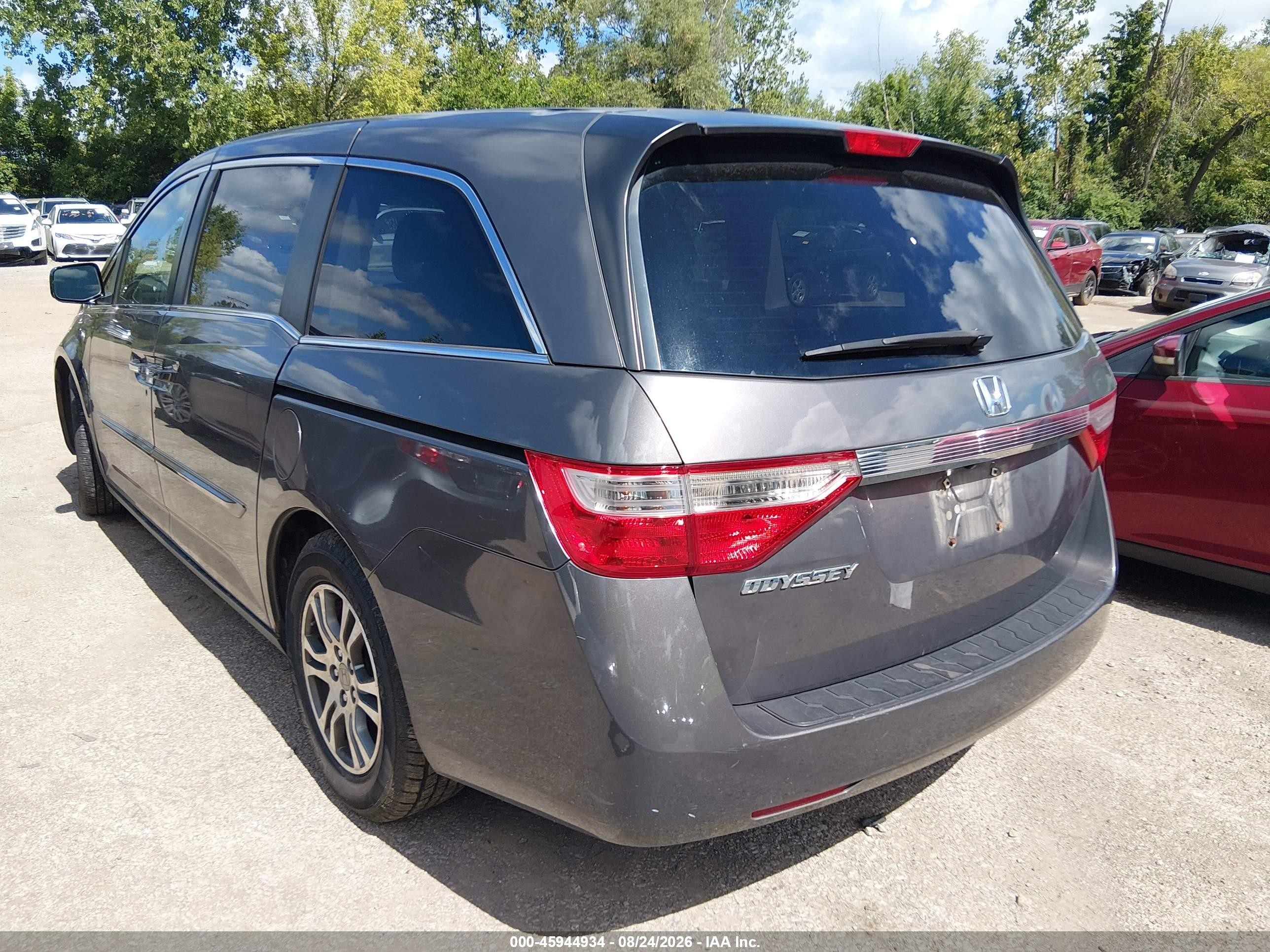 2013 Honda Odyssey Ex-l Gray vin: 5FNRL5H64DB072248