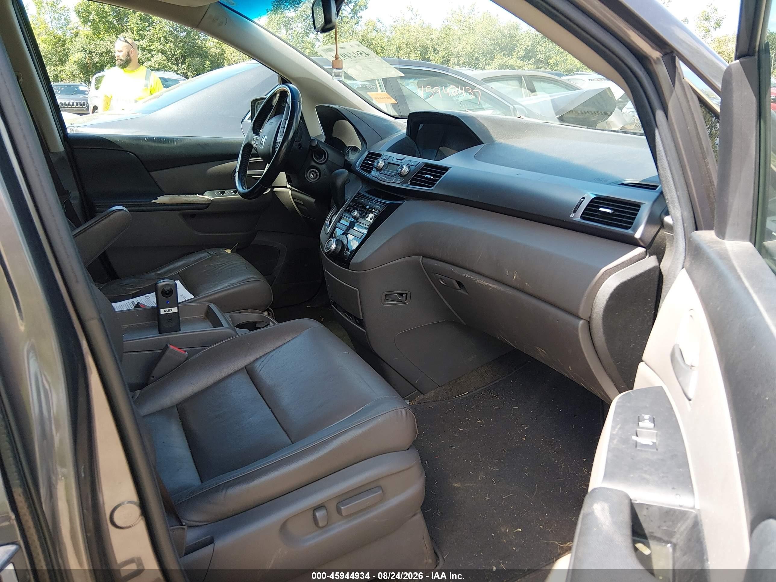 2013 Honda Odyssey Ex-l Gray vin: 5FNRL5H64DB072248