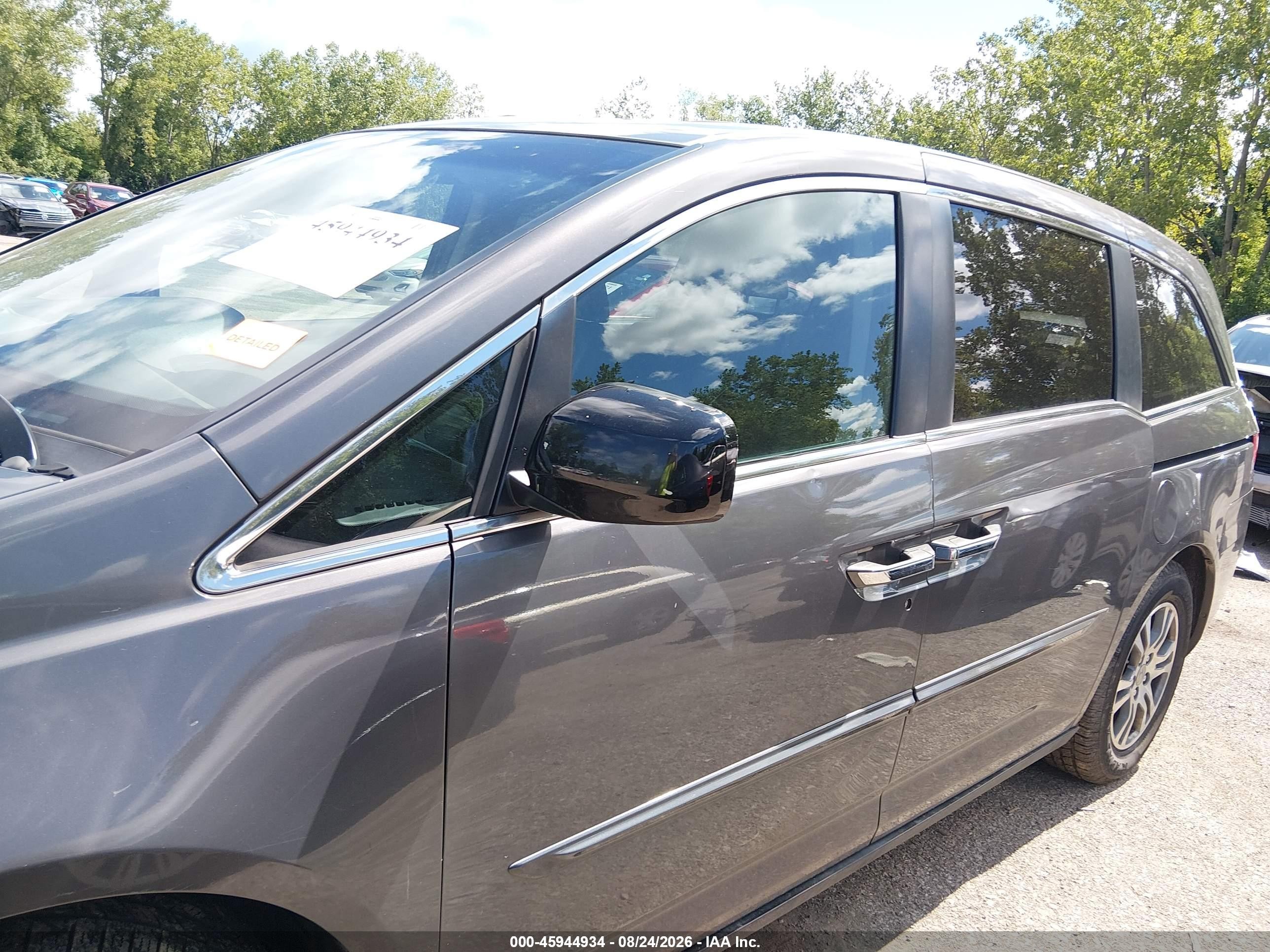 2013 Honda Odyssey Ex-l Gray vin: 5FNRL5H64DB072248