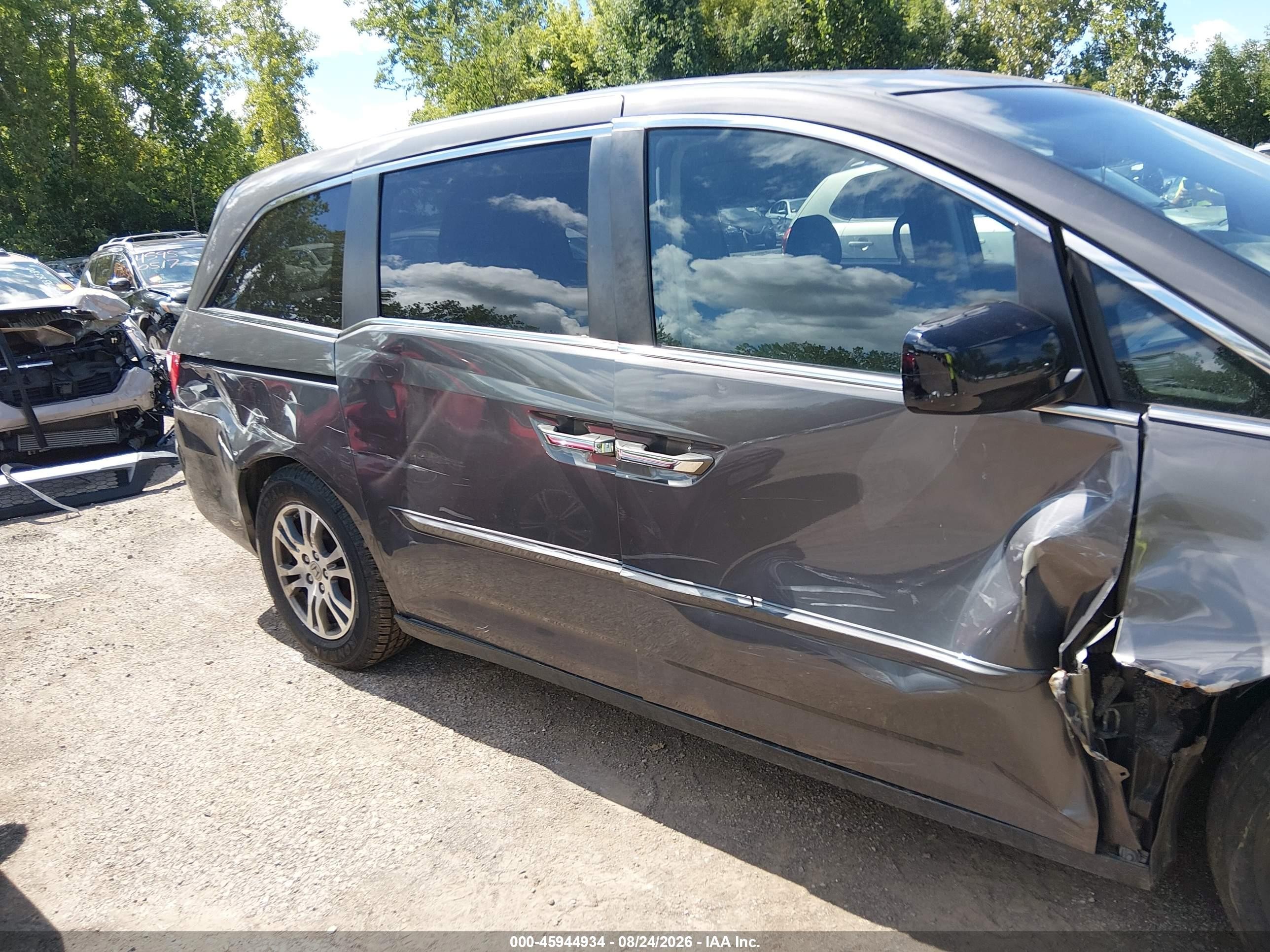 2013 Honda Odyssey Ex-l Gray vin: 5FNRL5H64DB072248