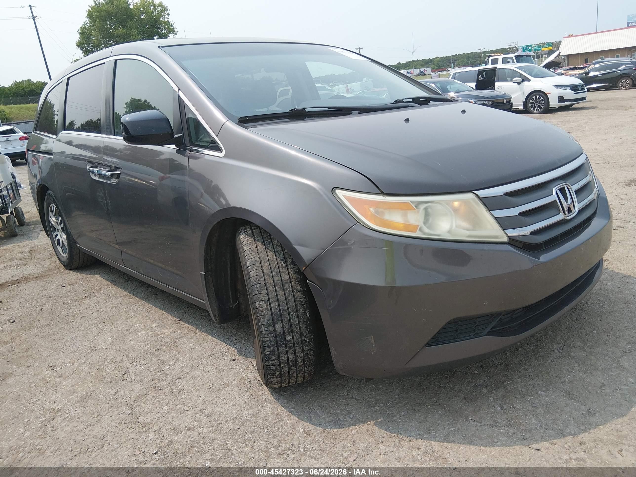 2013 Honda Odyssey Ex-l Gray vin: 5FNRL5H64DB076798