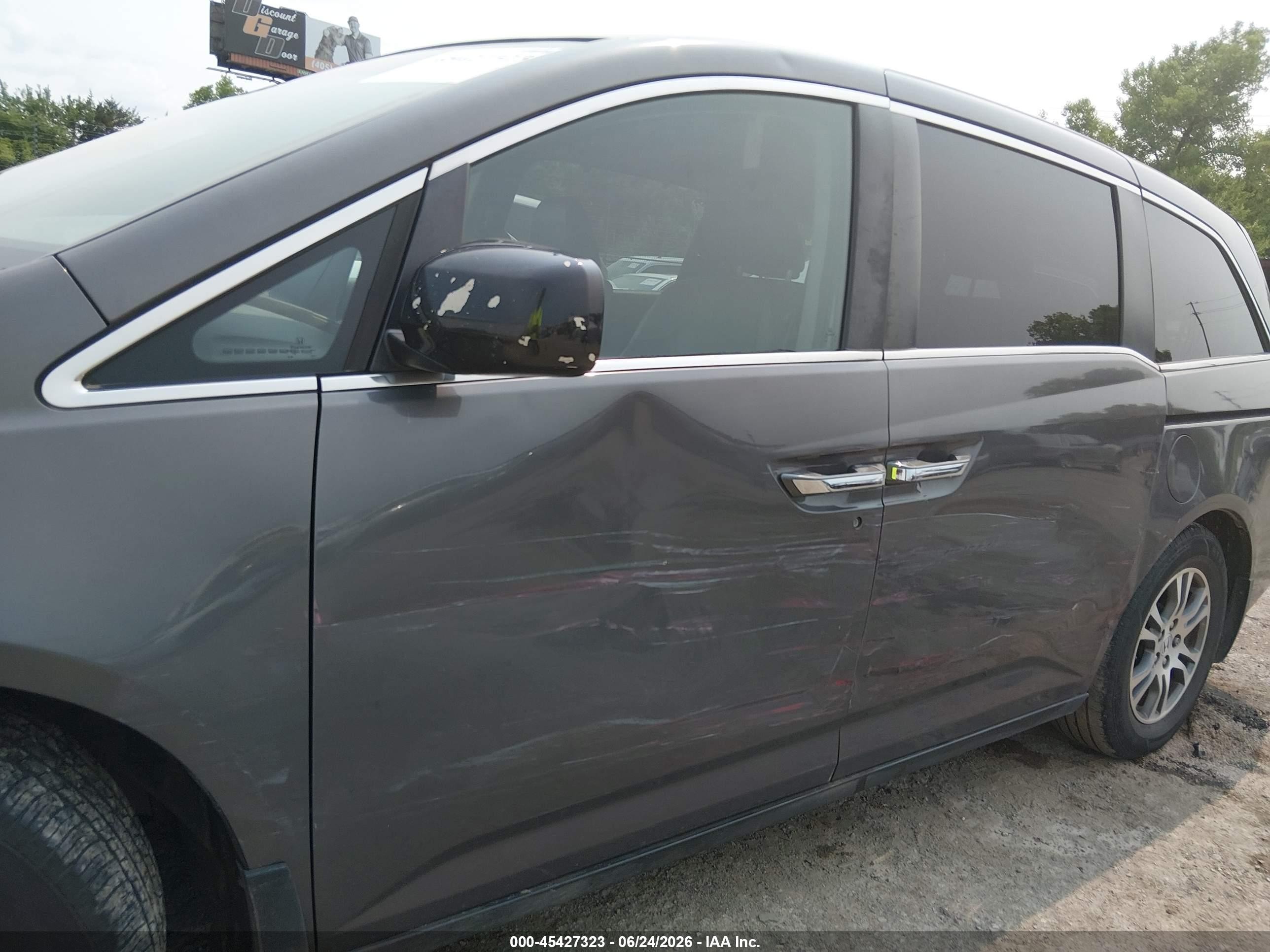 2013 Honda Odyssey Ex-l Gray vin: 5FNRL5H64DB076798