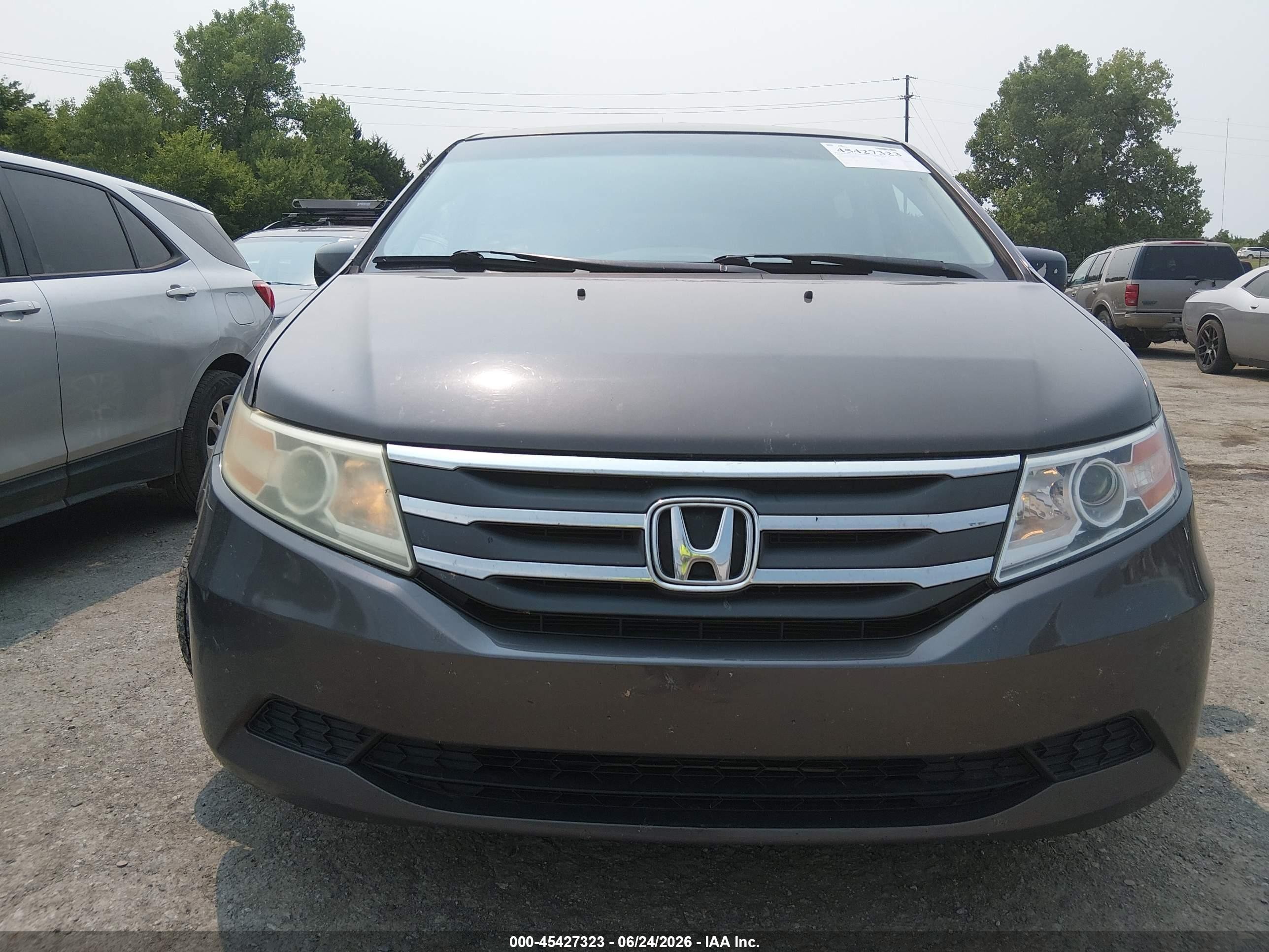 2013 Honda Odyssey Ex-l Gray vin: 5FNRL5H64DB076798