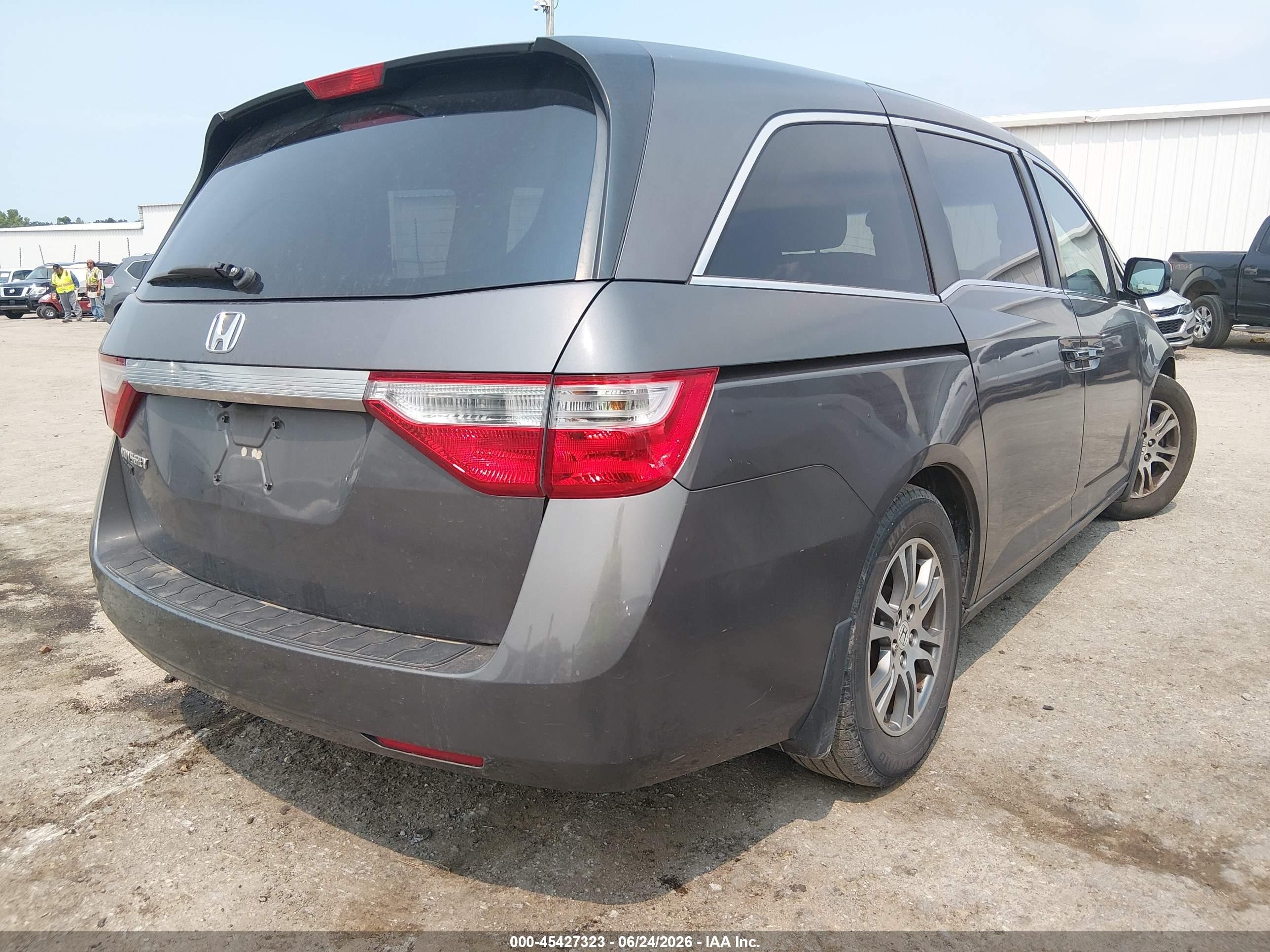 2013 Honda Odyssey Ex-l Gray vin: 5FNRL5H64DB076798