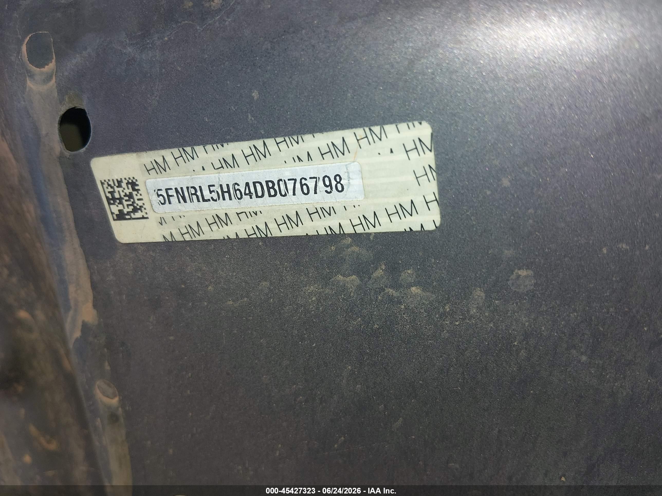 2013 Honda Odyssey Ex-l Gray vin: 5FNRL5H64DB076798