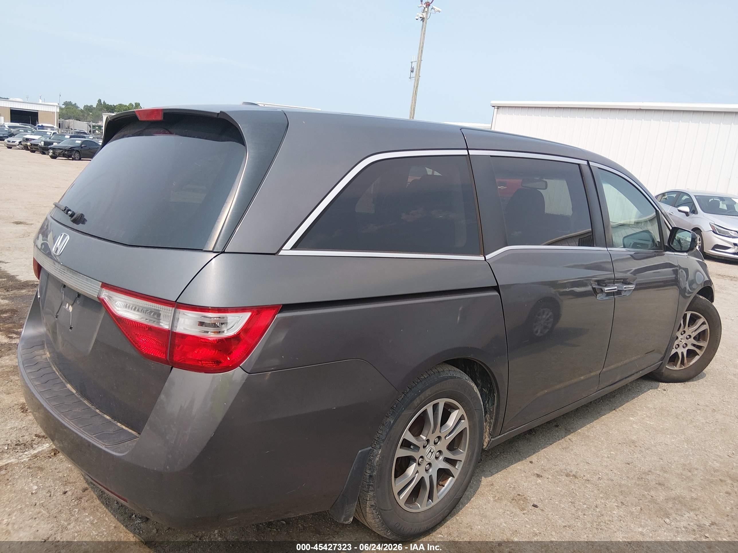 2013 Honda Odyssey Ex-l Gray vin: 5FNRL5H64DB076798